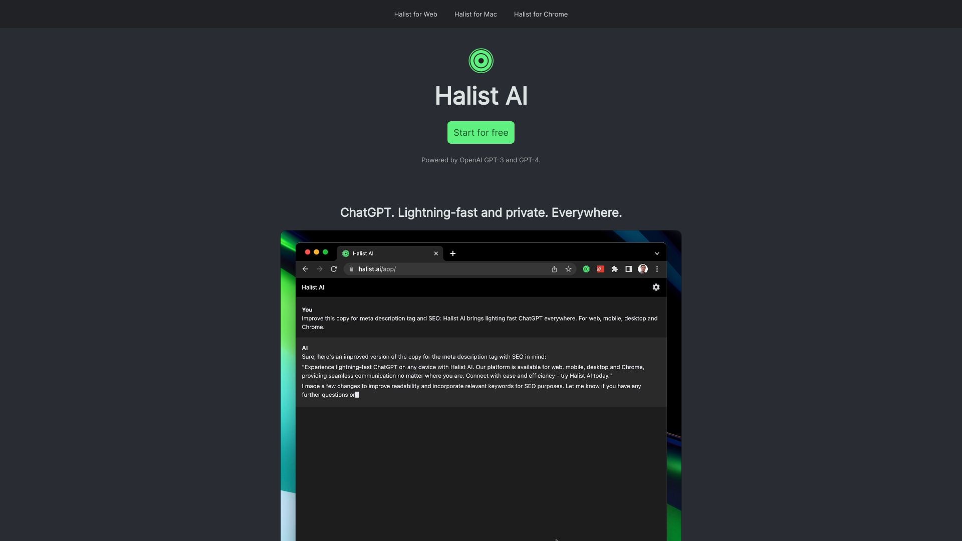 Halist Browser AI 截图
