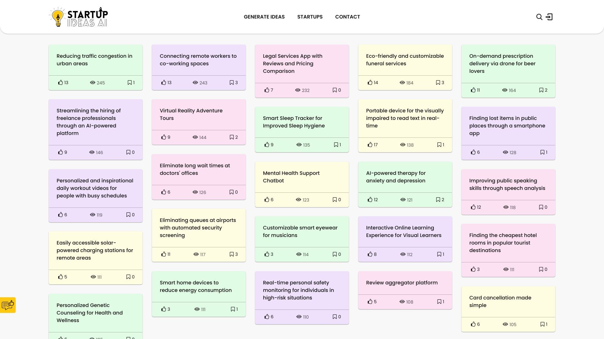 Startup Ideas AI 截图