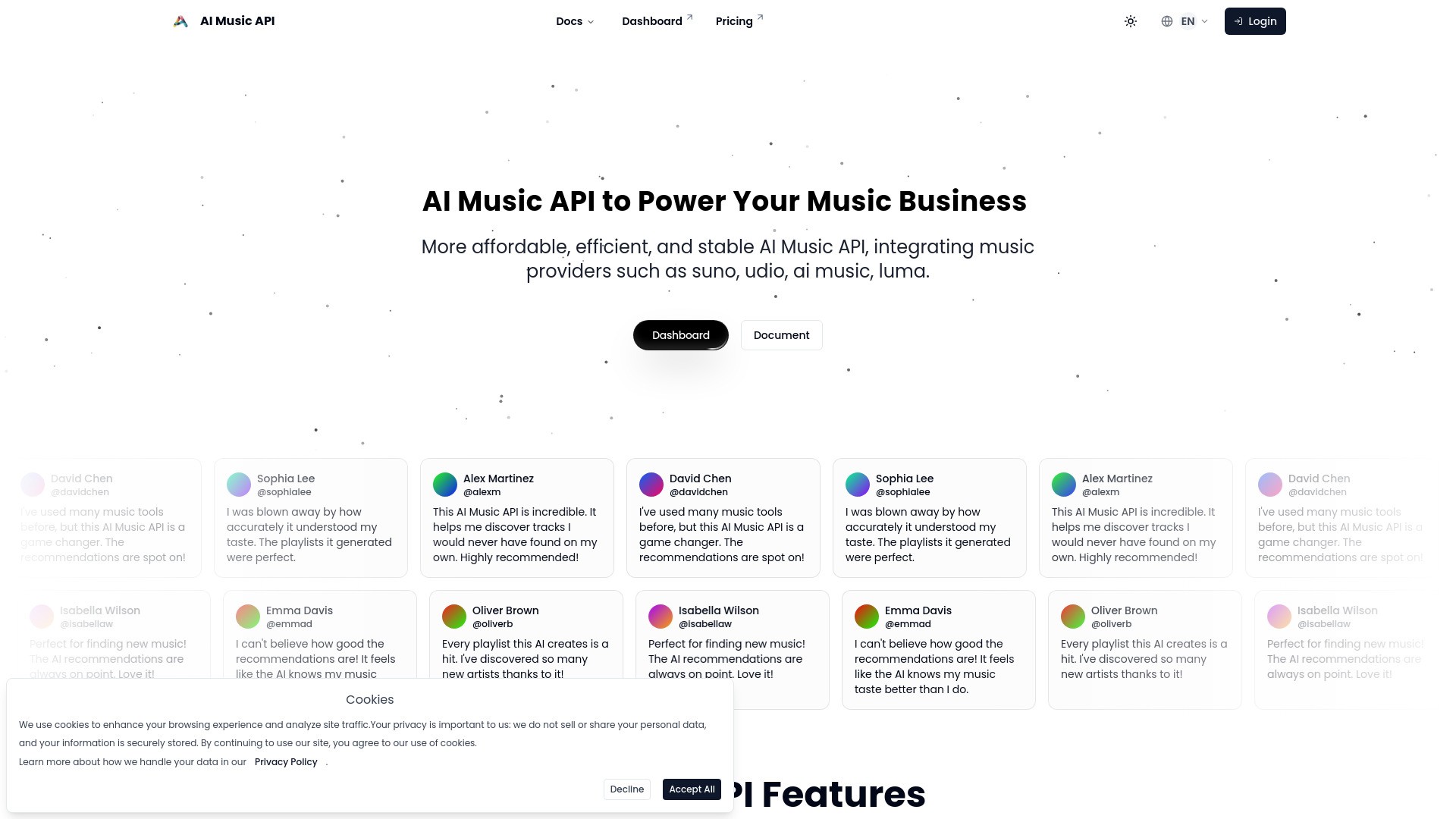 AI Music API, Free Cheap AI Music 截图
