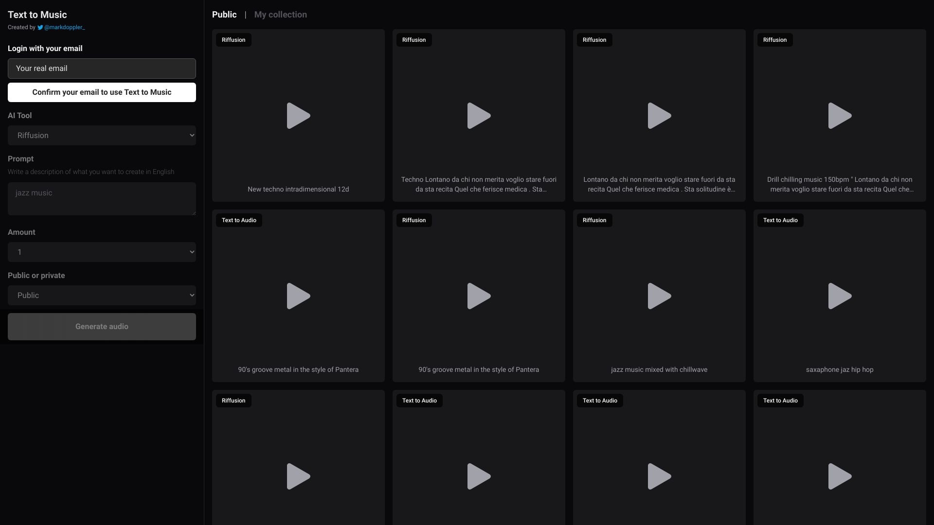 Text to Music APP 截图