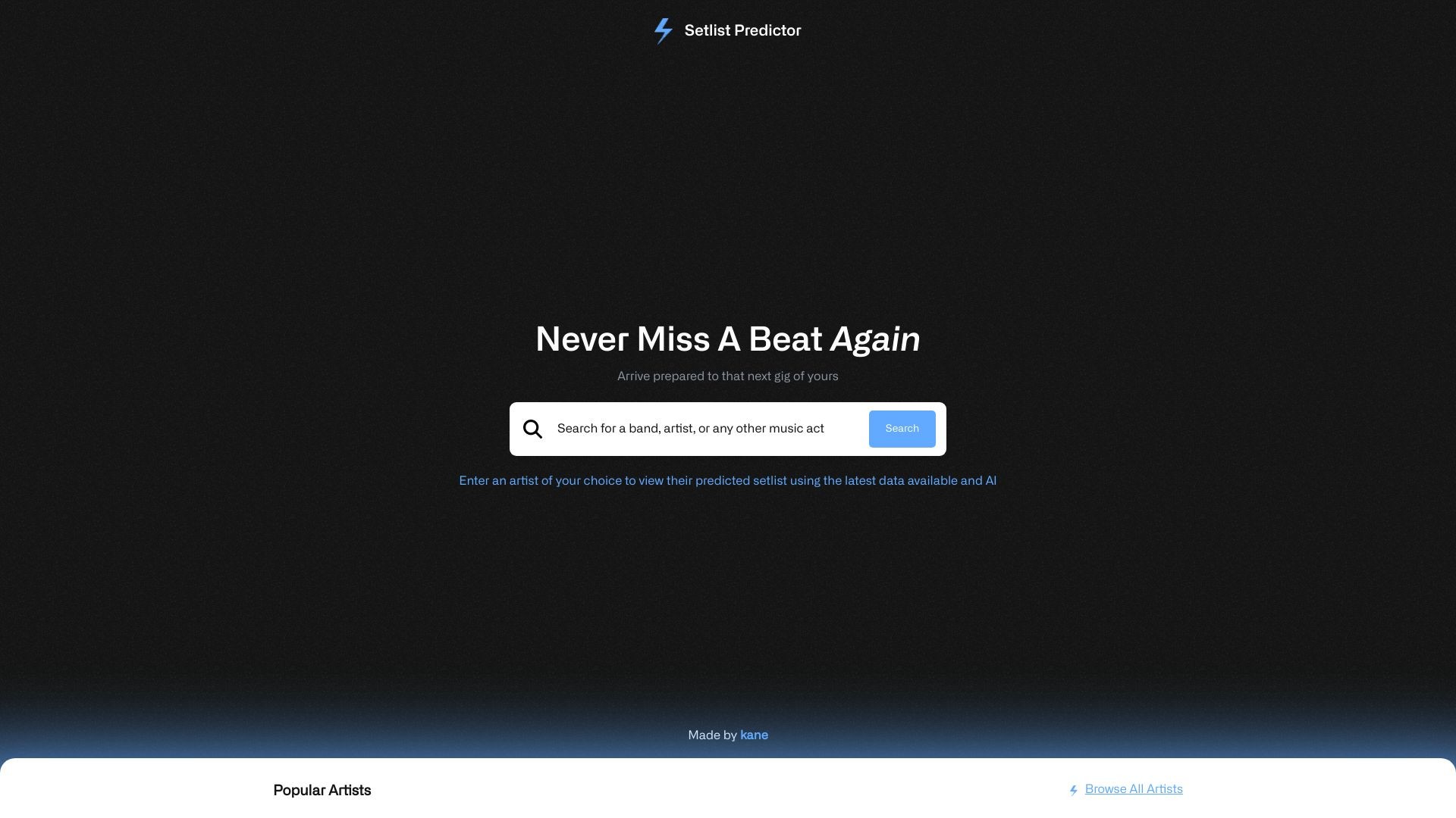 Setlist Predictor 截图