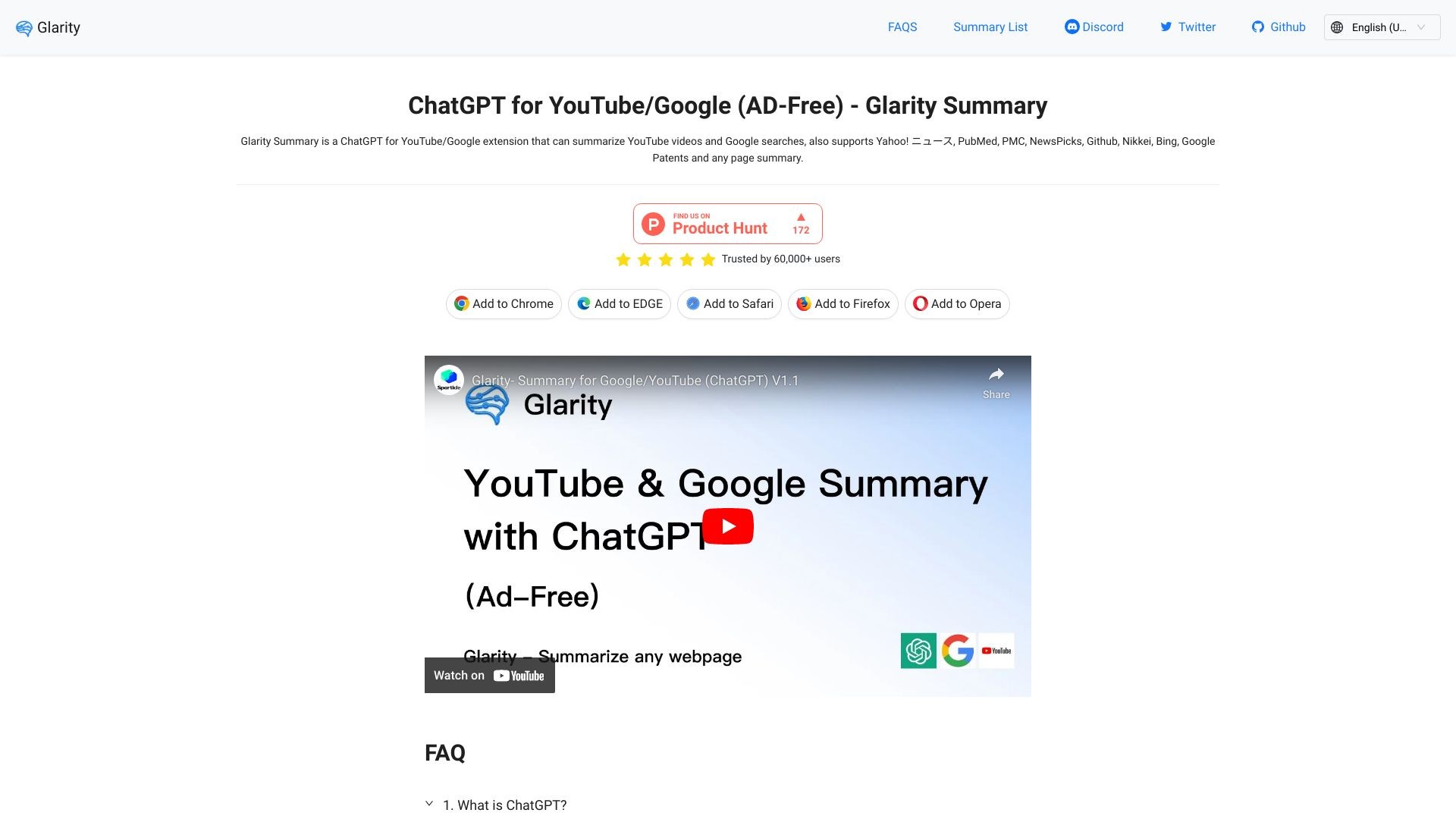Glarity - Summarize Google and YouTube 截图
