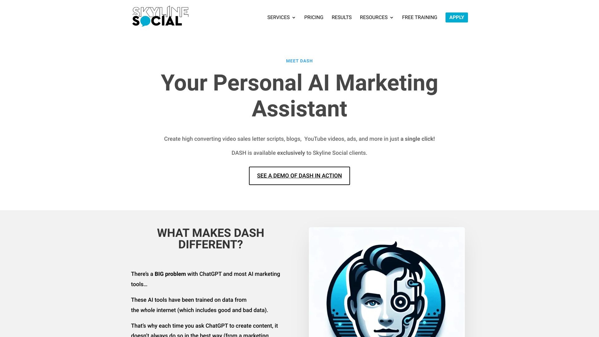 Skyline Social's AI Marketing Assistant 截图