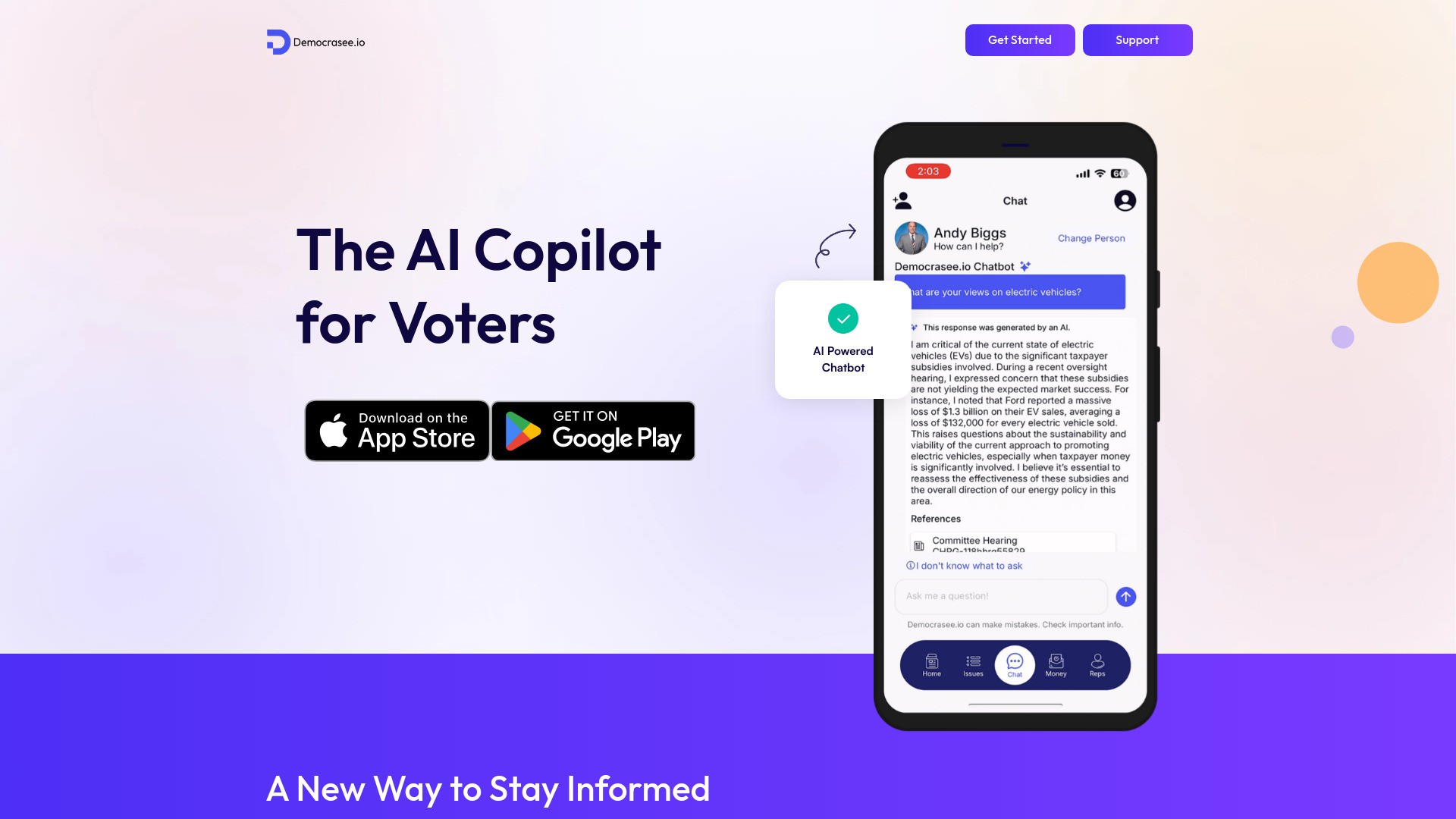 Democrasee.io 截图