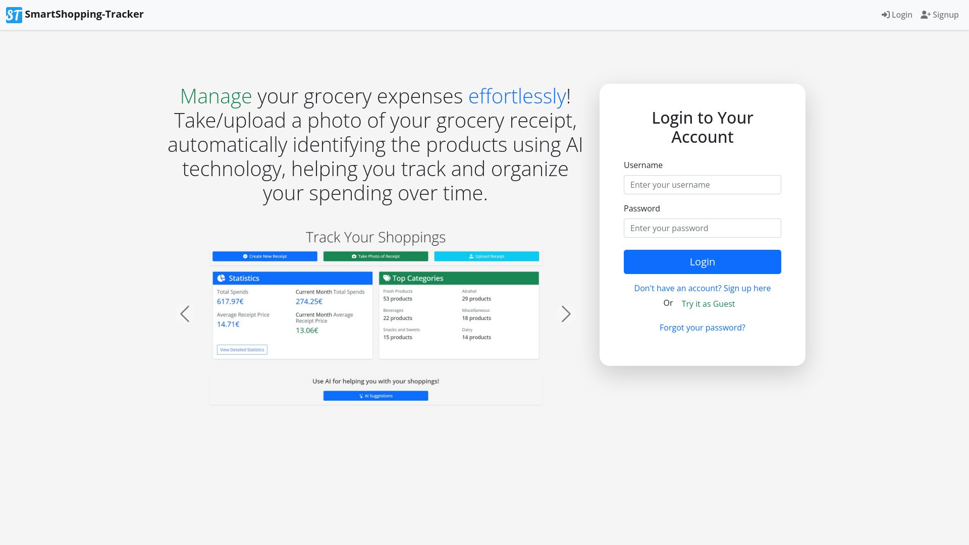 Smart Shopping Tracker 截图