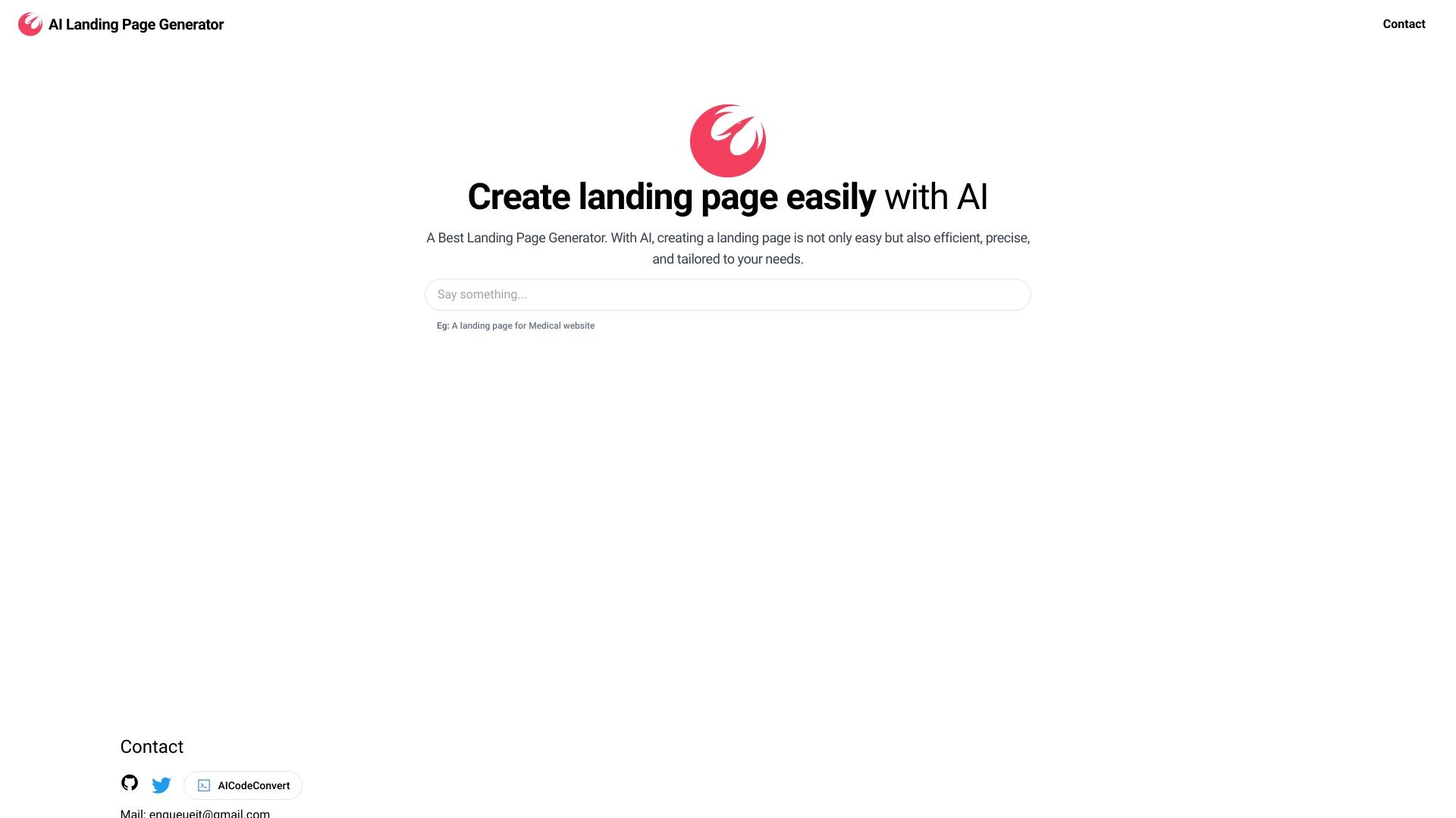 AI Landing Page Generator 截图