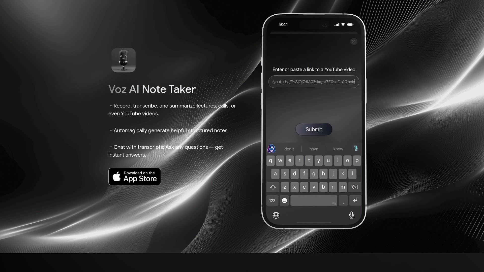 Voz AI Voice Note Taker 截图