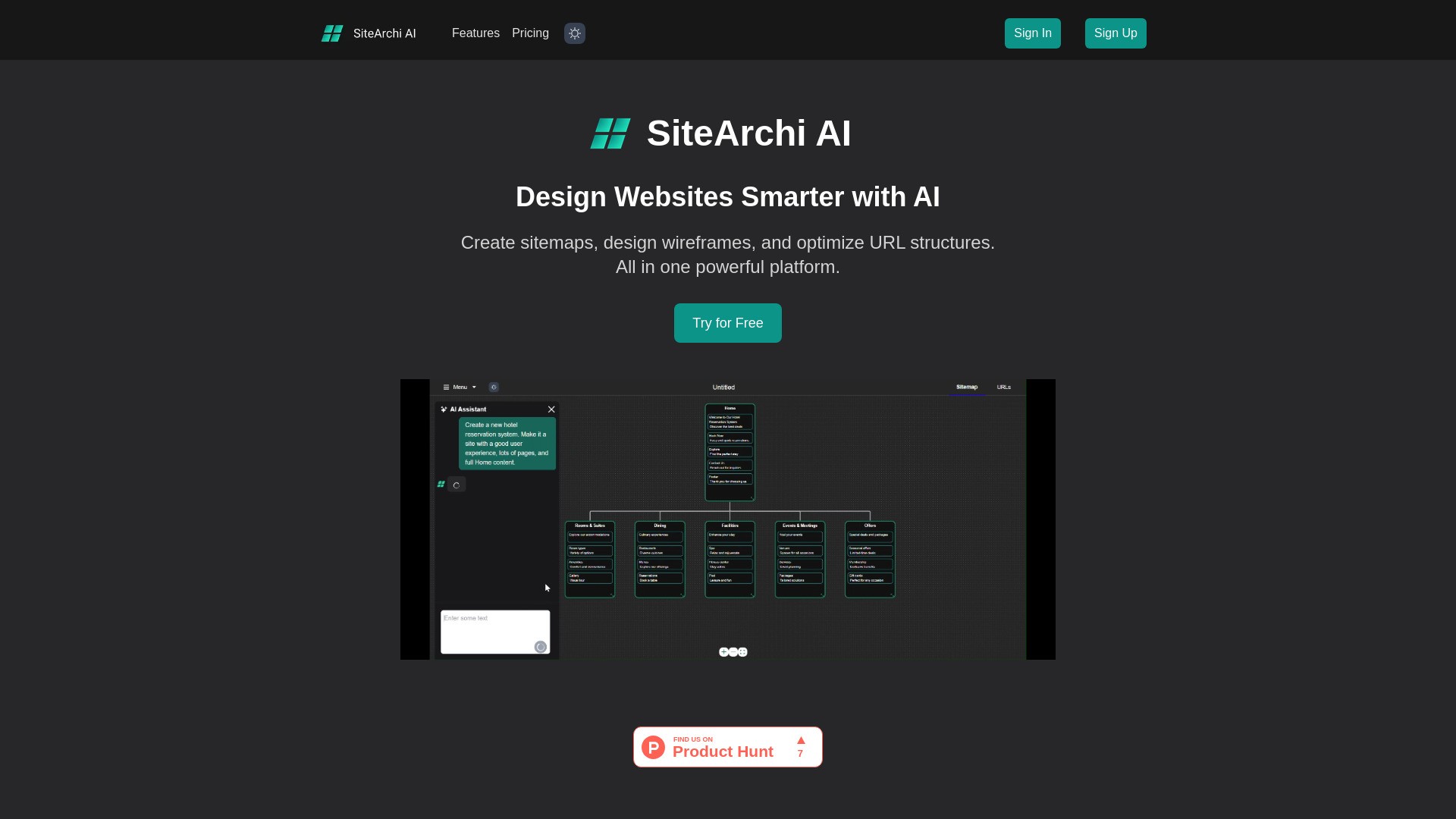 SiteArchi AI 截图