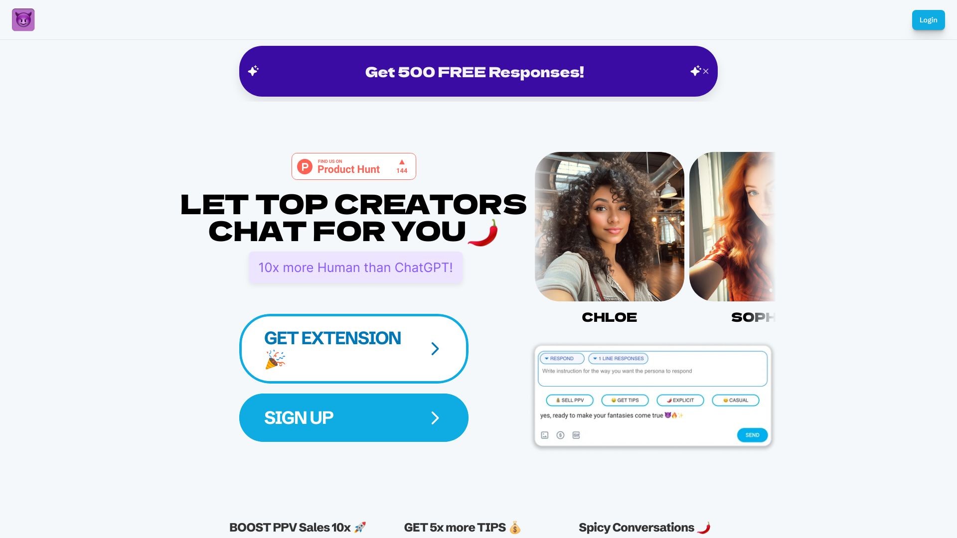 Onlyfans AI Chatbot - ChatPersona AI 截图