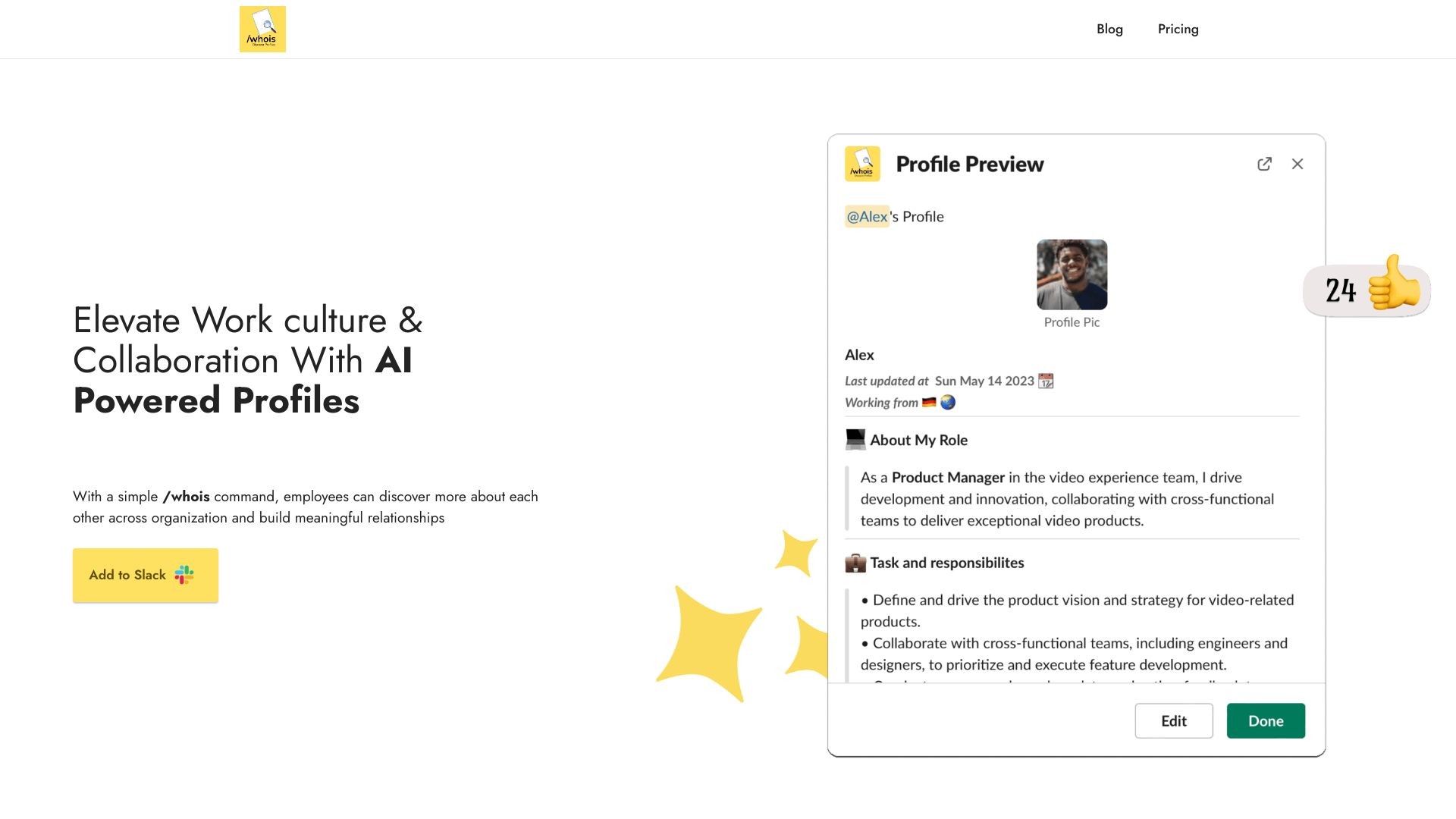 AI Profile For Slack 截图