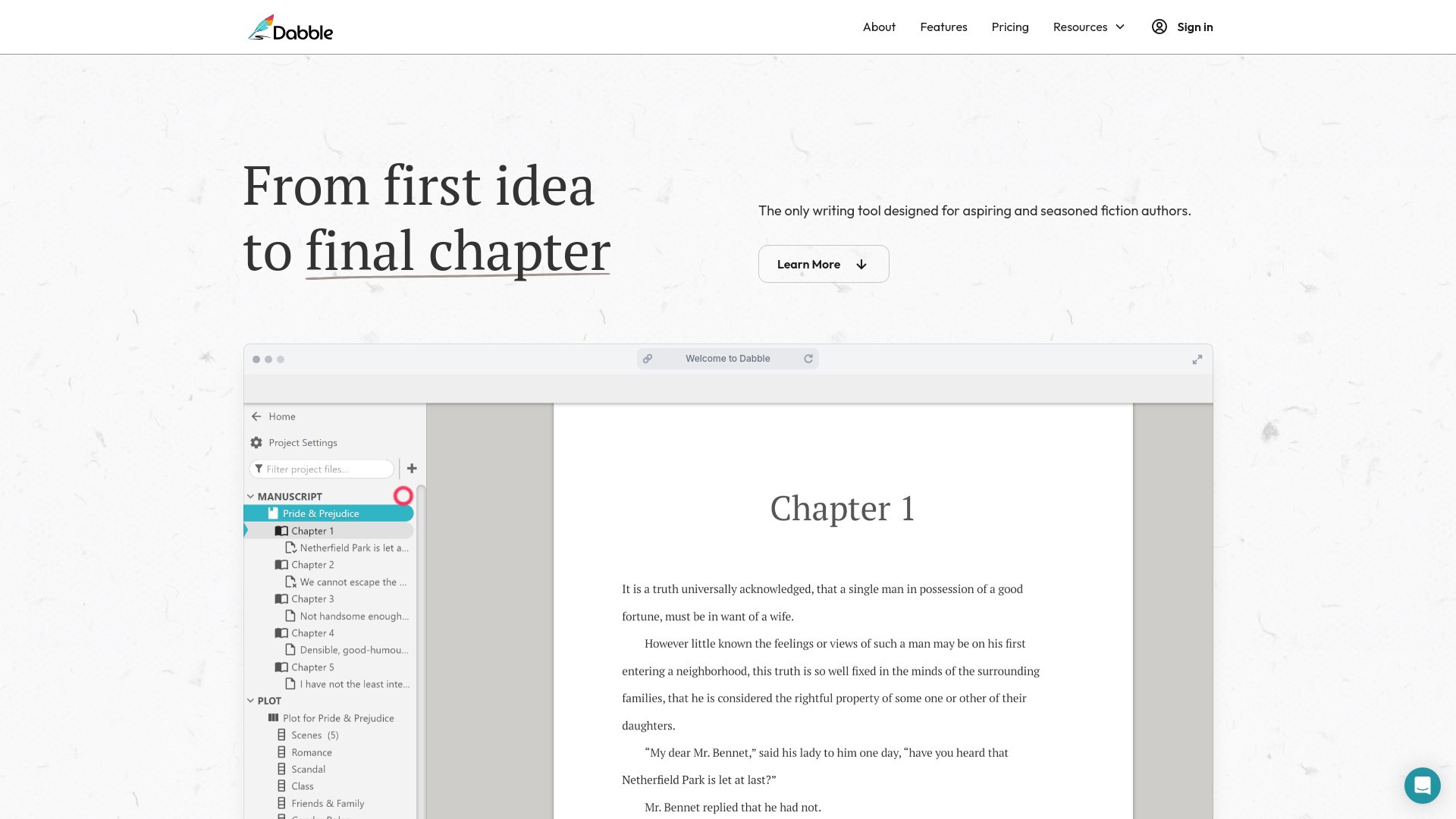 Dabble Book Writing Software 截图
