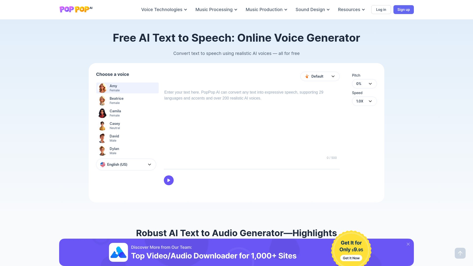PopPop AI Text to Speech 截图