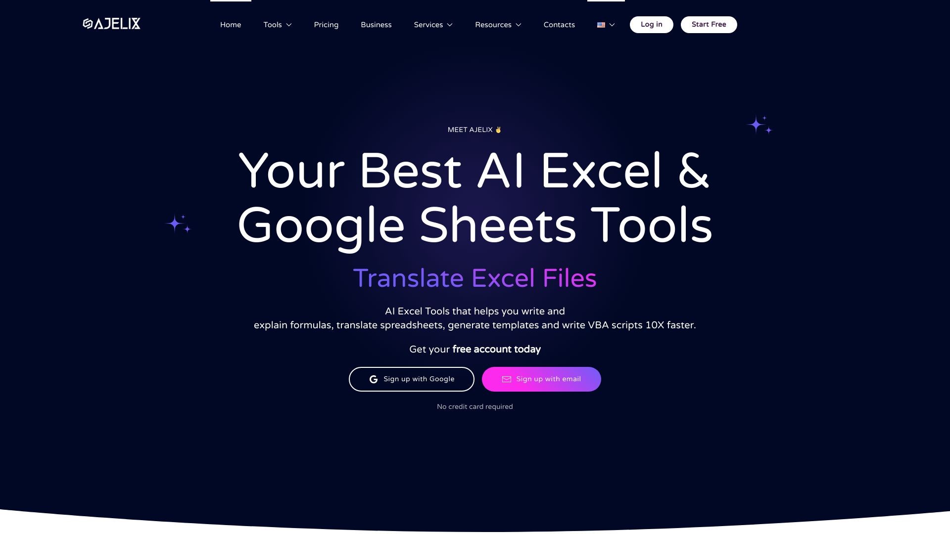 Ajelix AI Excel Tools 截图