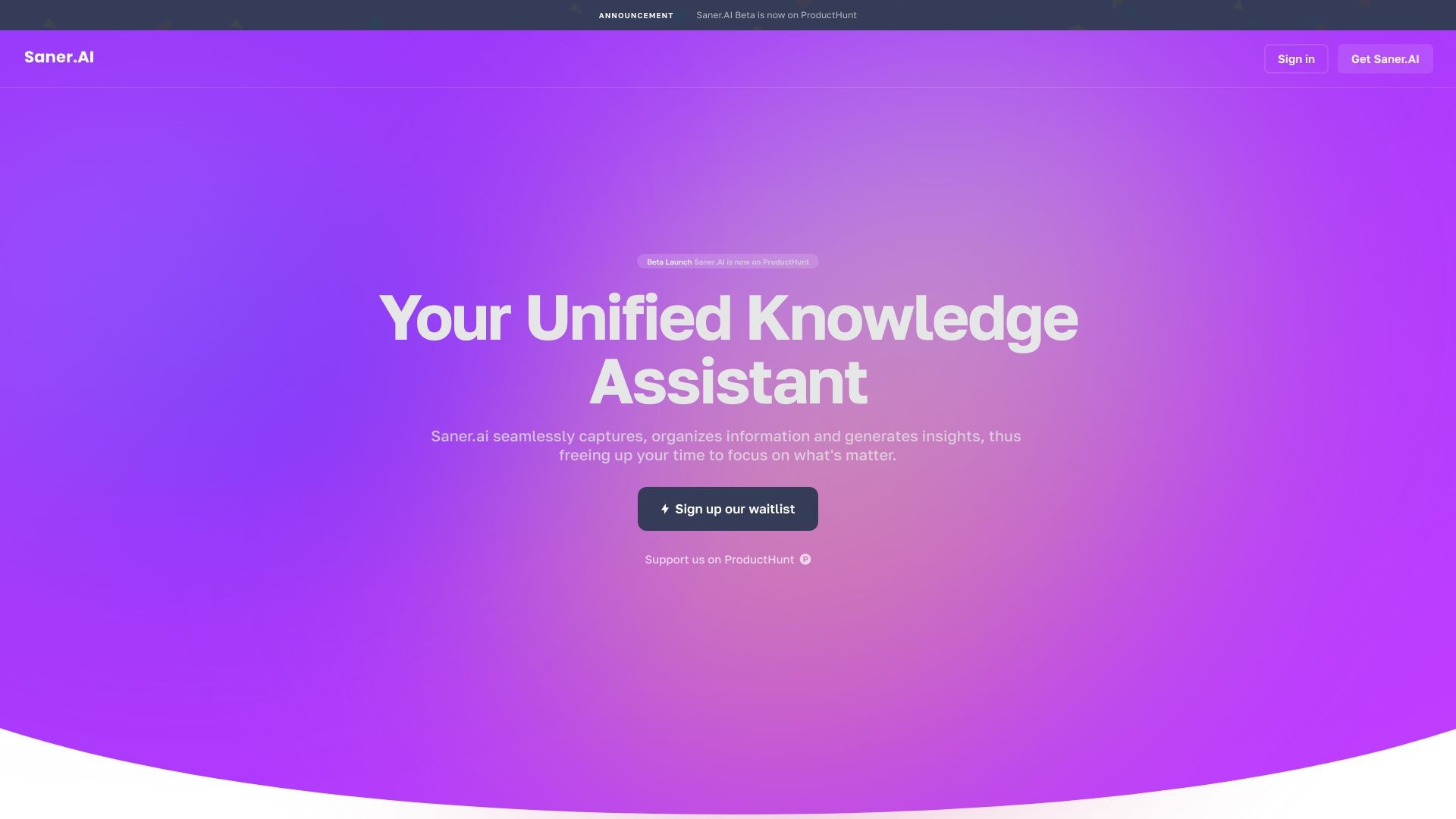 Saner.ai (Beta version) 截图