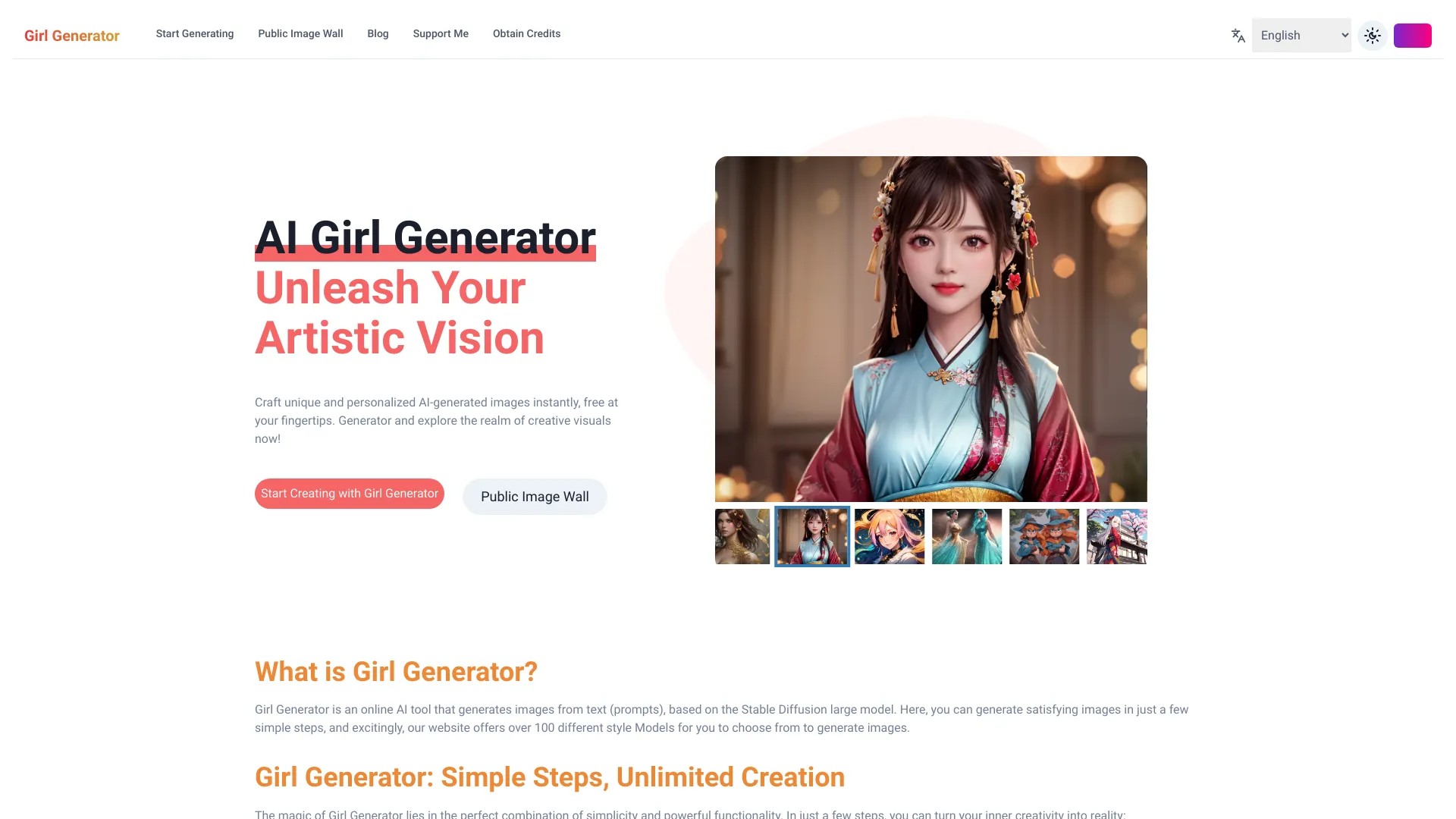 AI Gril Generator 截图