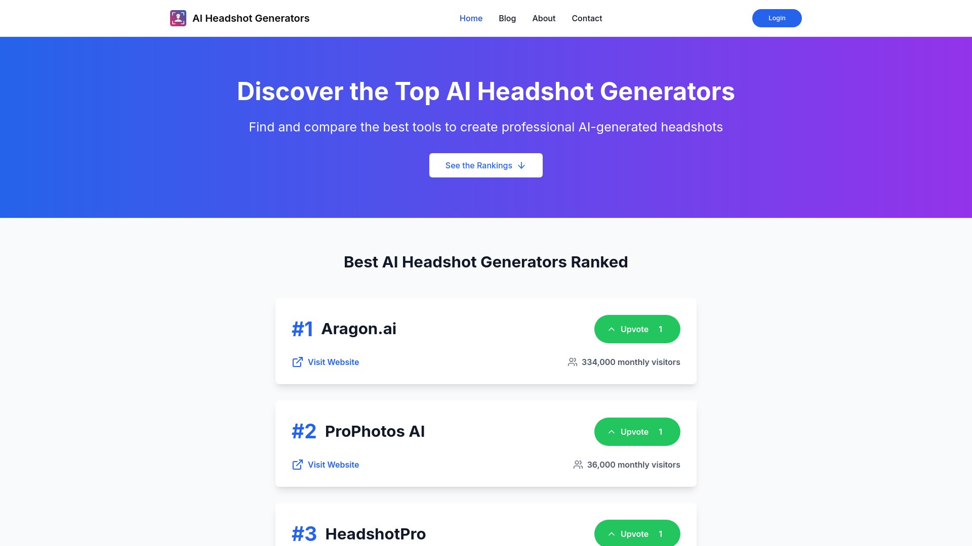 AI Headshot Generators ai 截图