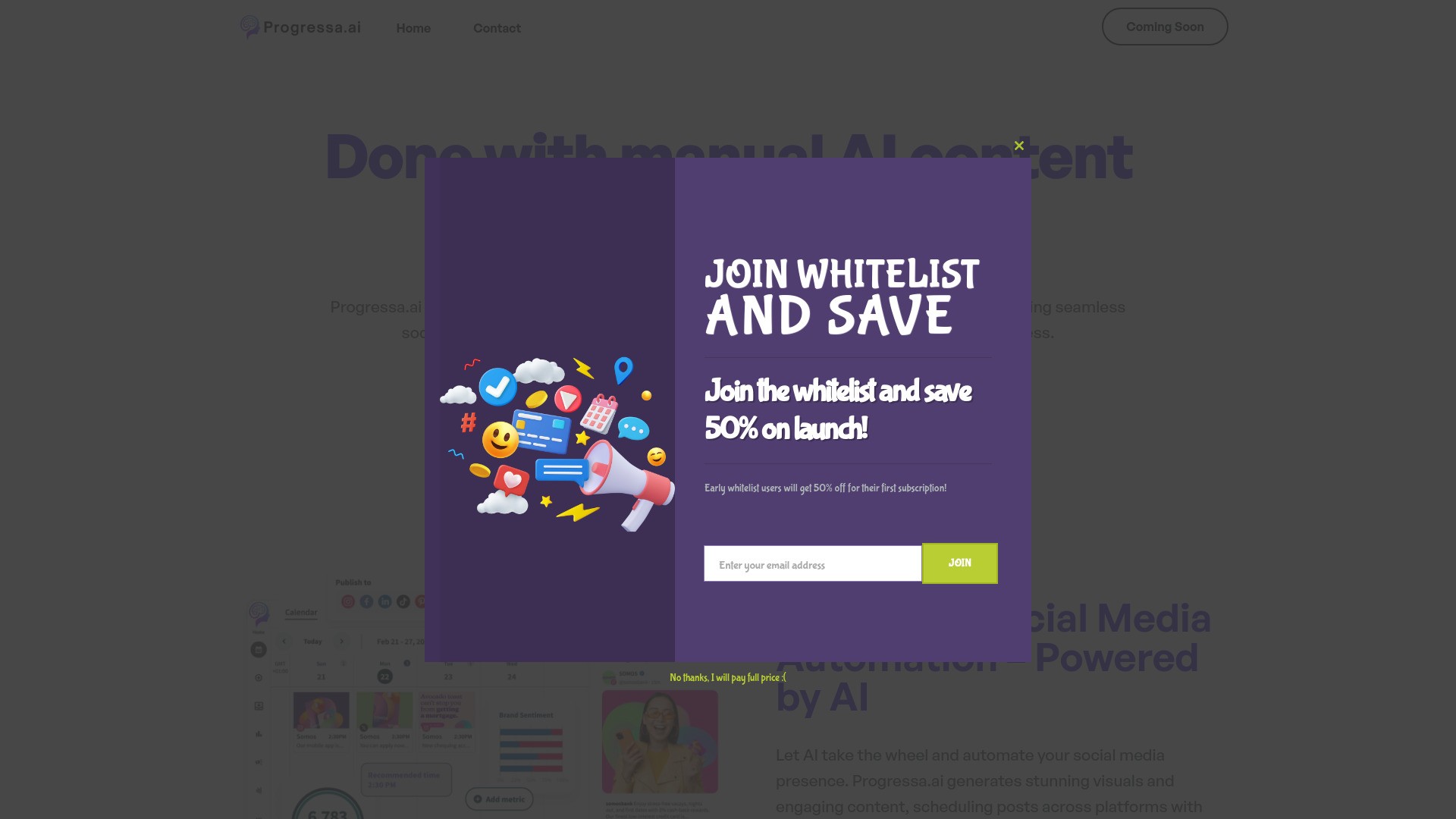 Progressa.ai - AI Powered Social Media 截图