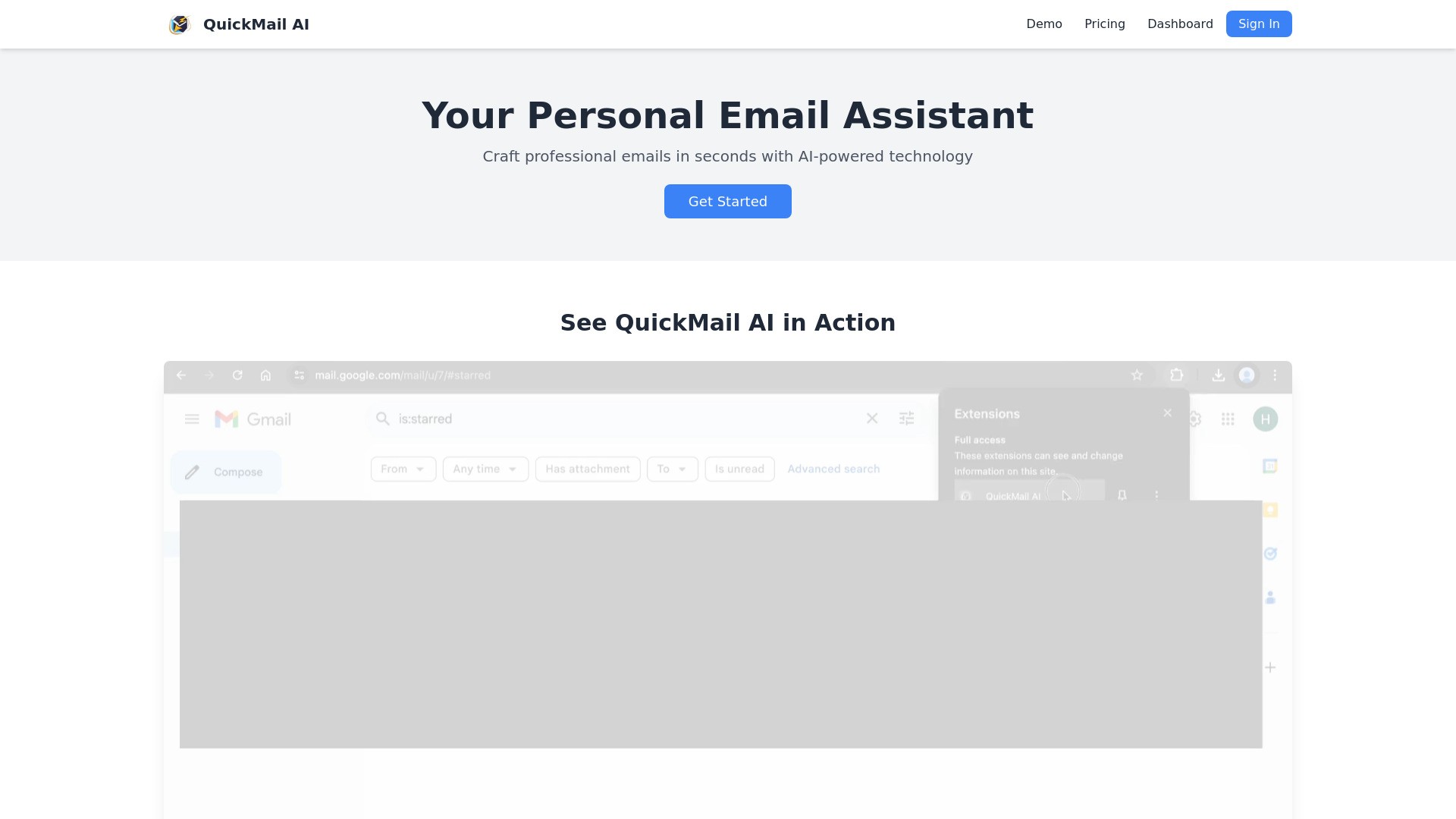 QuickMail AI 截图