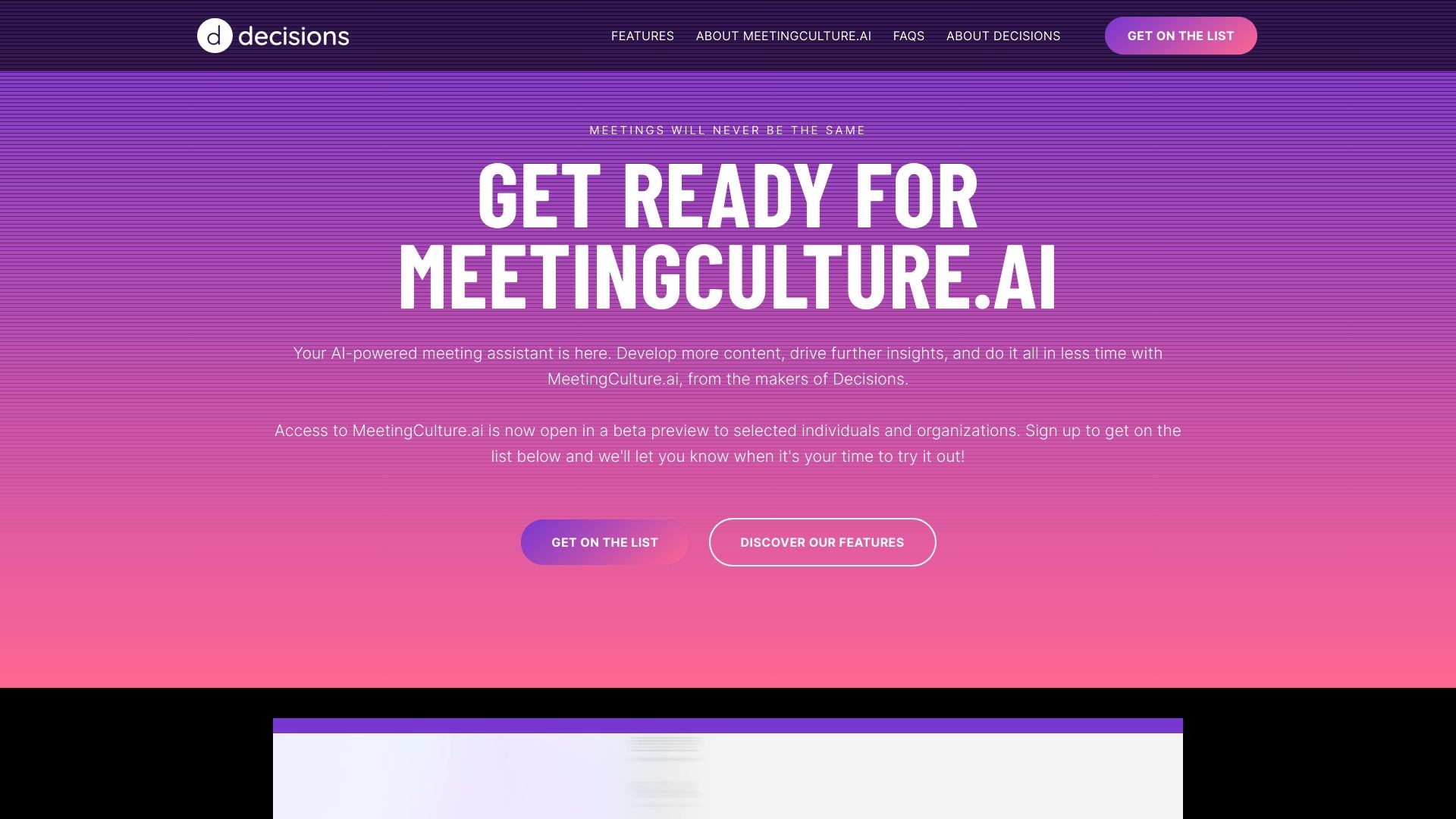 MeetingCulture.ai from Decisions 截图