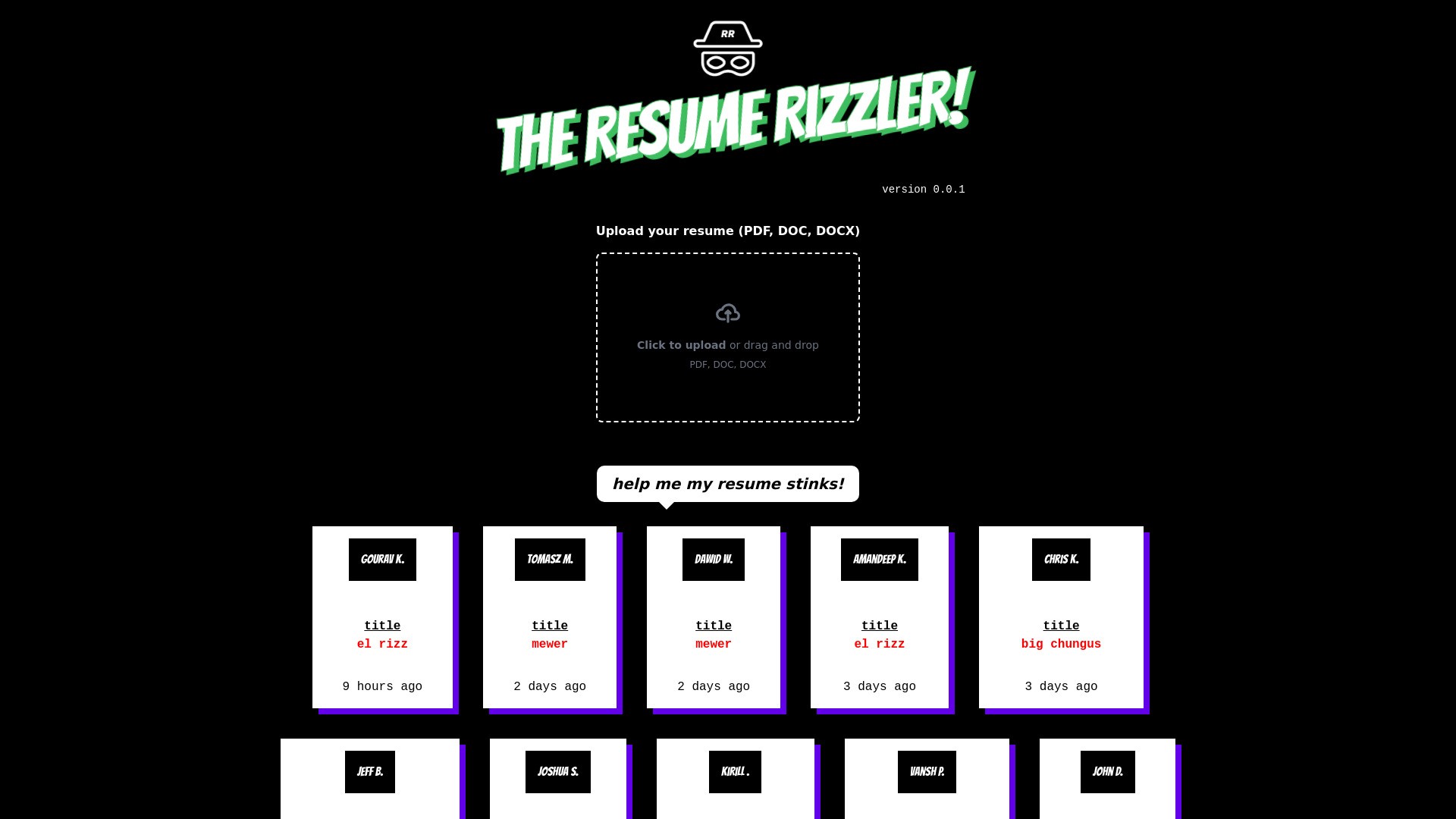 resume rizzler 截图