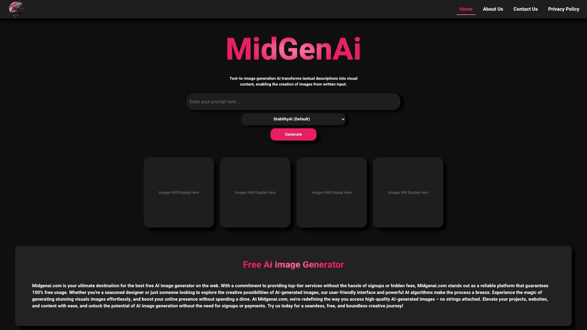 MidGenAI Free Text To Image 截图