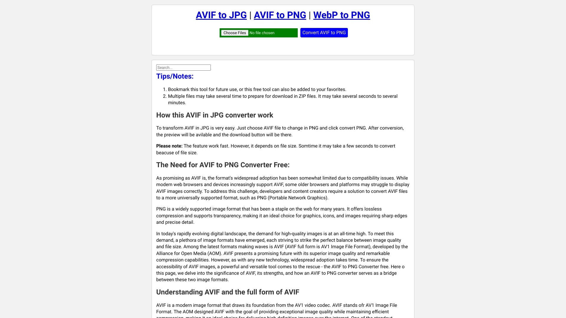 AVIF to PNG Converter 截图