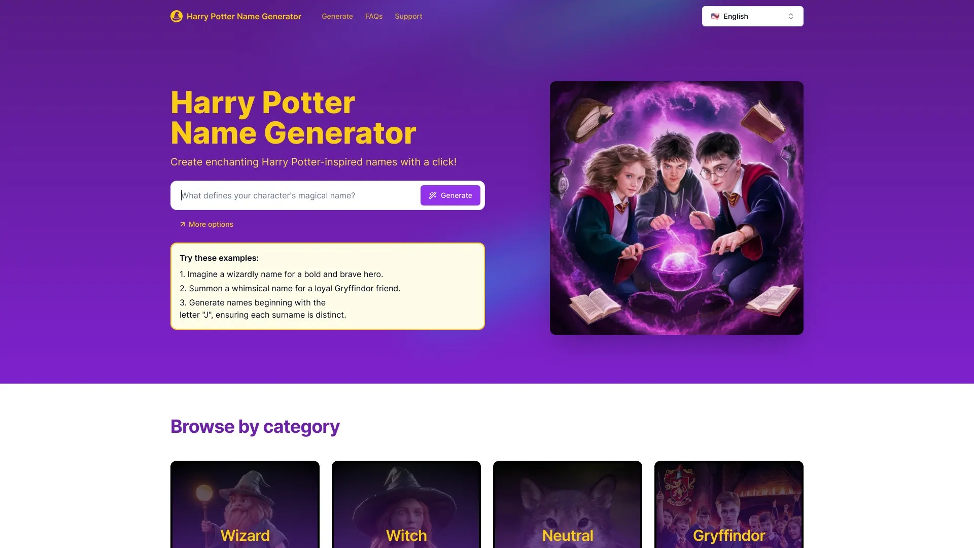 Harry Potter Name Generator 截图