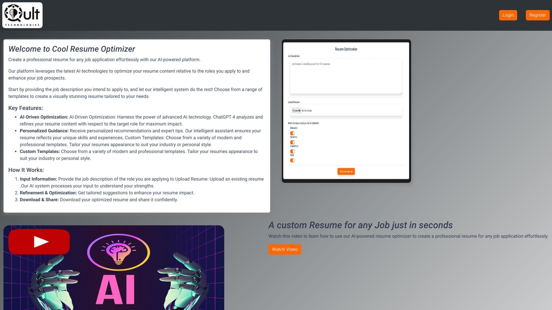 AI tool for job seekers 截图