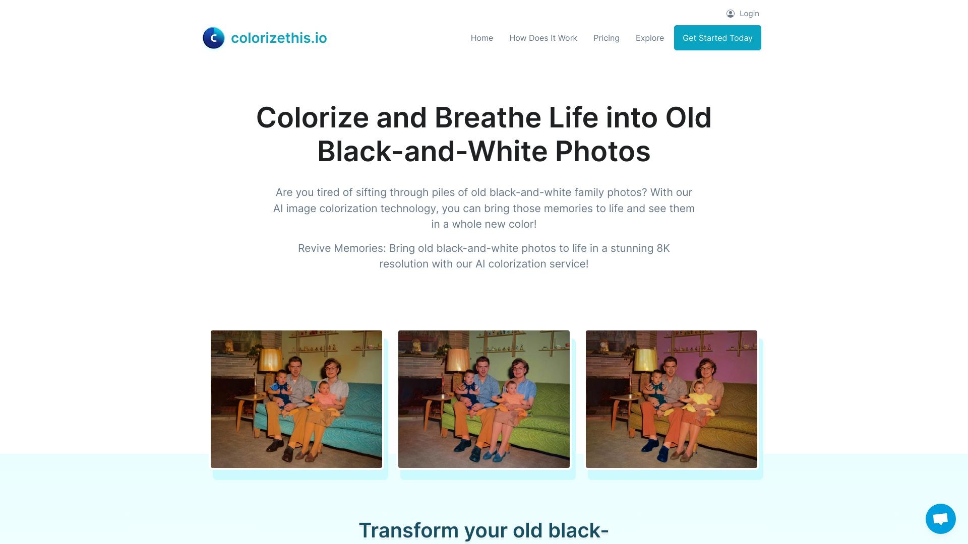 Colorize black and white photos w AI 截图