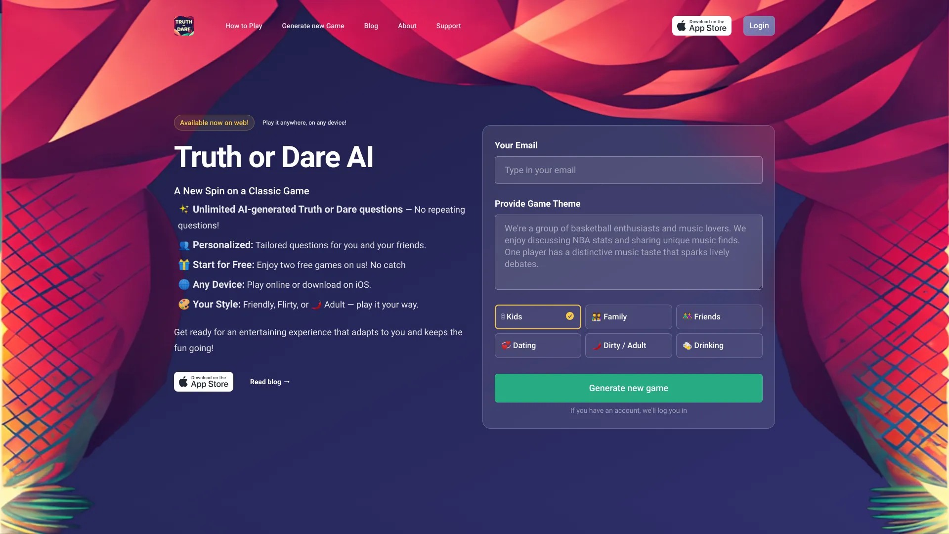 Truth or Dare AI 截图