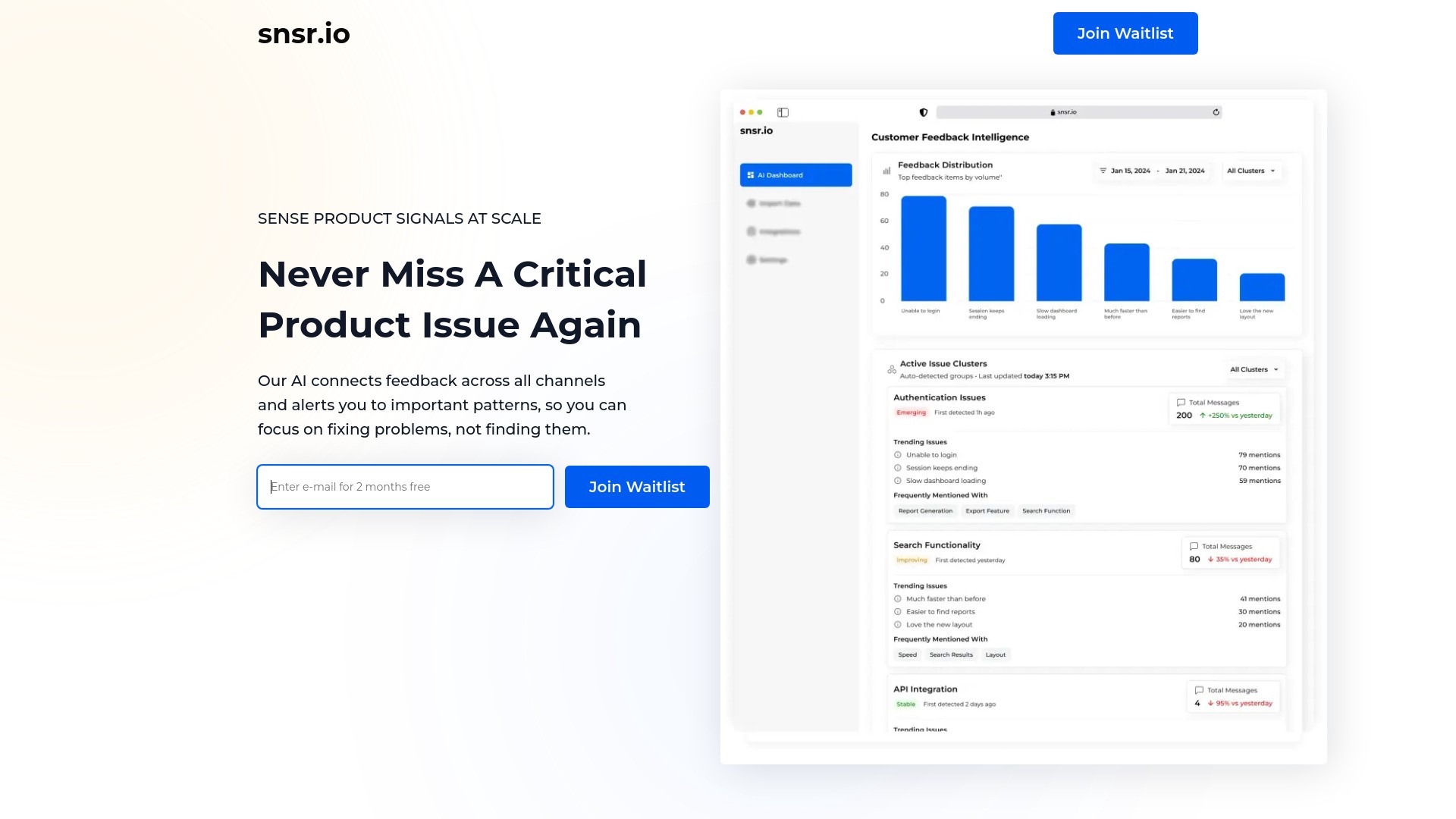 snsr.io - AI Feedback Pattern Detection 截图