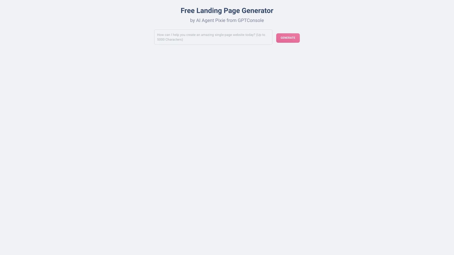 Free Landing Page Generator 截图