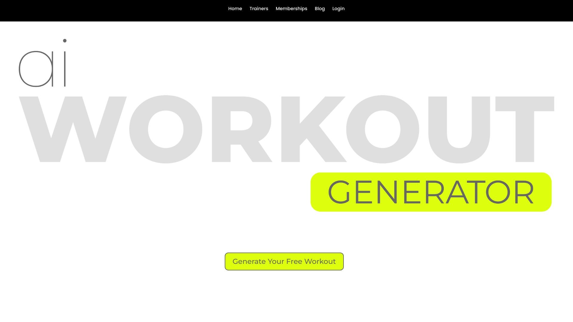 Ai Workout Generator 截图