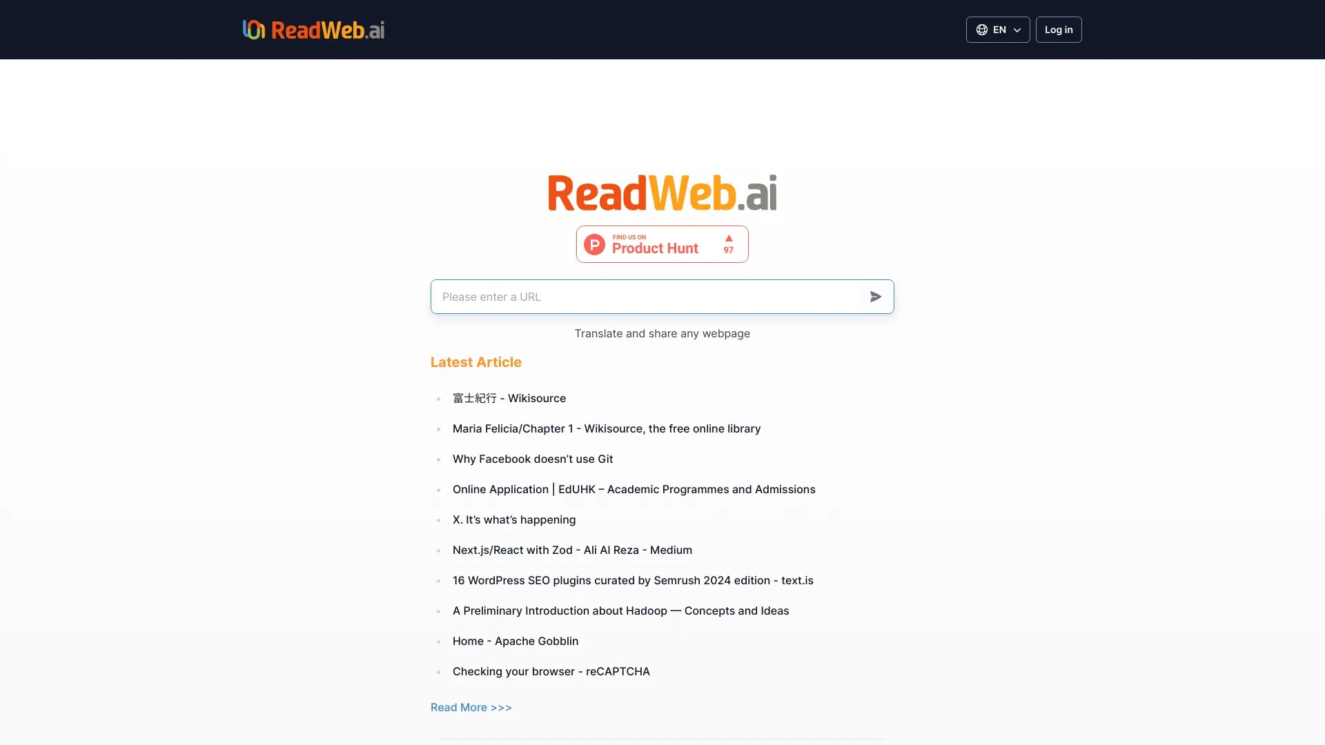 ReadWeb.ai 截图