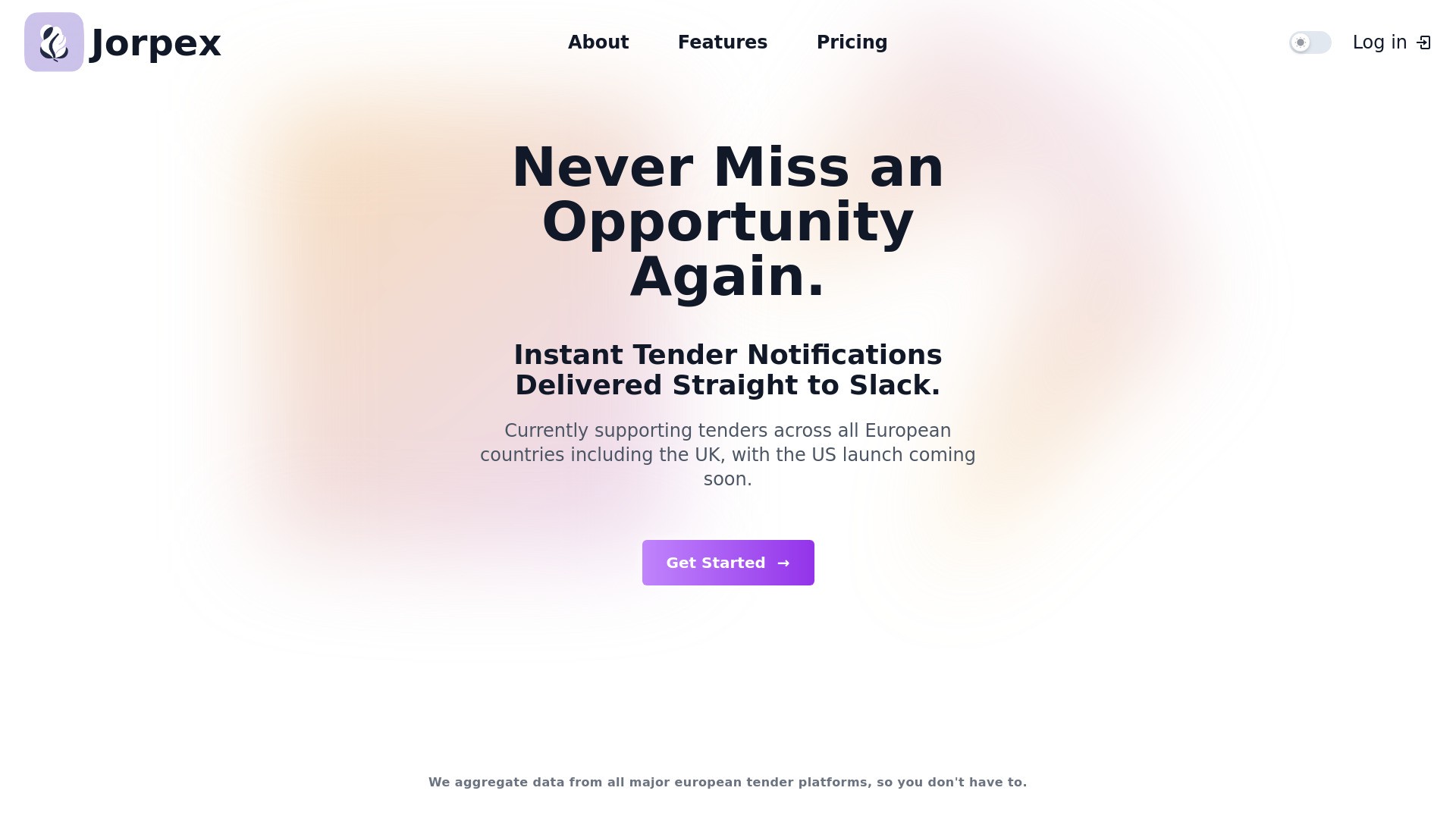 Jorpex - Tender Notifications in Slack 截图