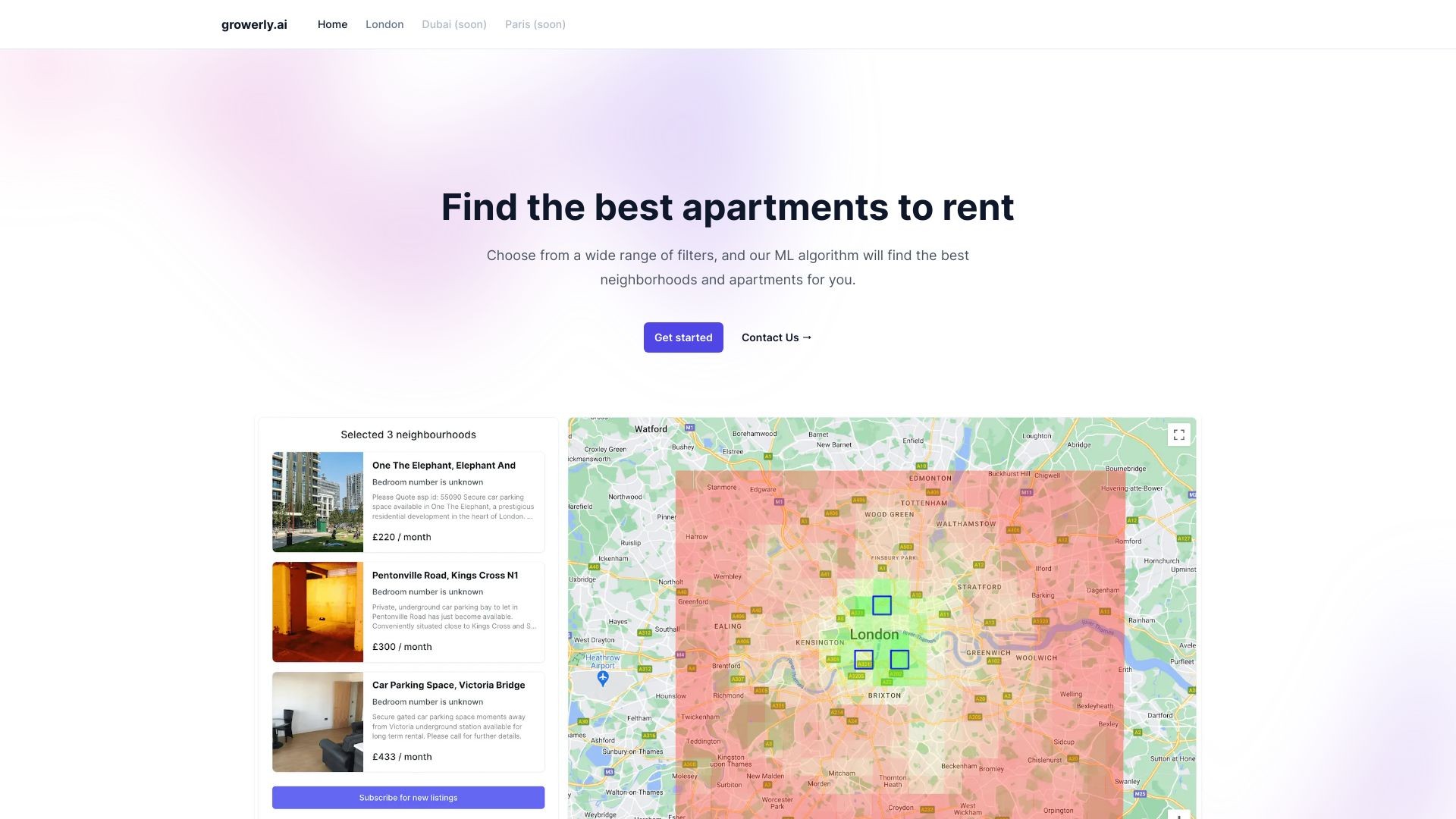 Growerly - Find flats to rent in London 截图