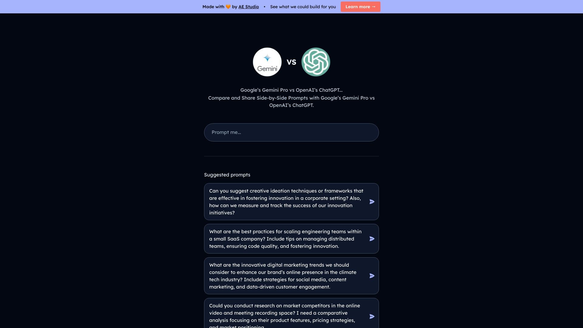 Gemini Pro vs Chat GPT 截图
