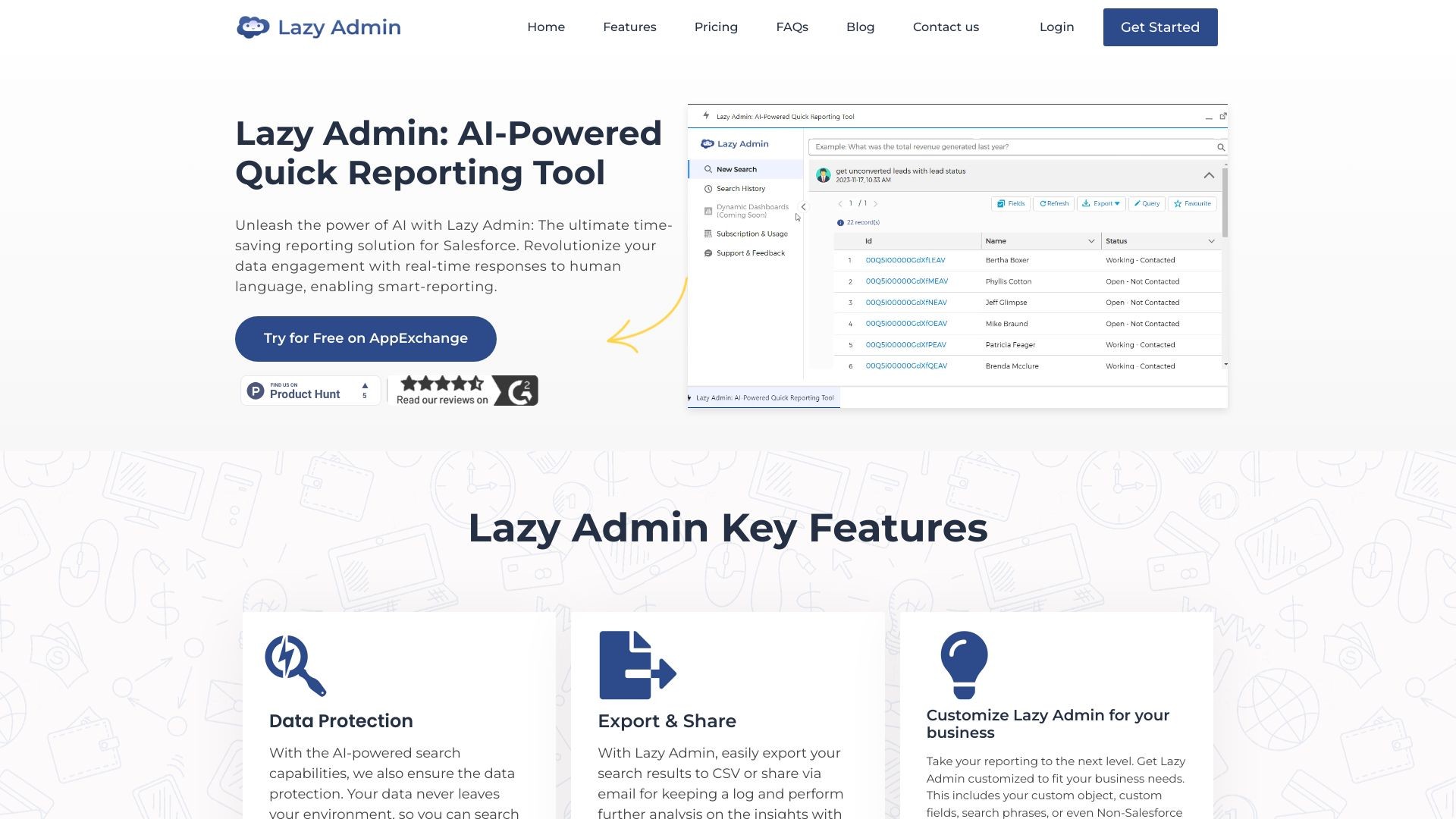 Lazy Admin AI-Powered Reporting Tool 截图