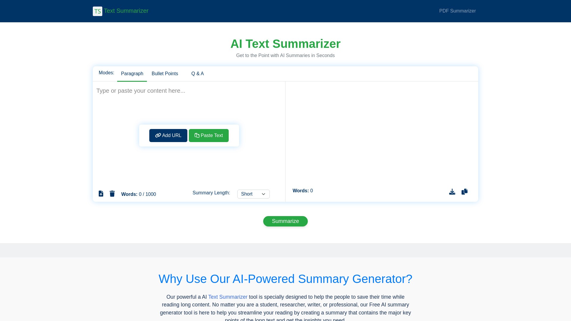 AI Text Summarizer 截图