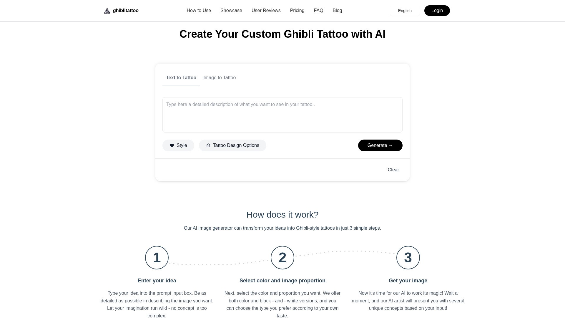 Ghibli Tattoo Generator 截图