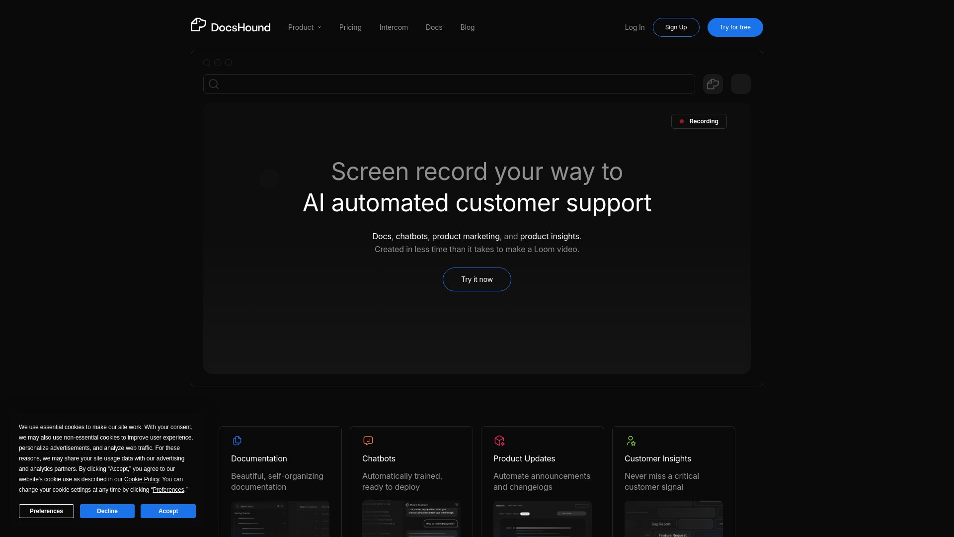 Demo → Intercom by DocsHound 截图