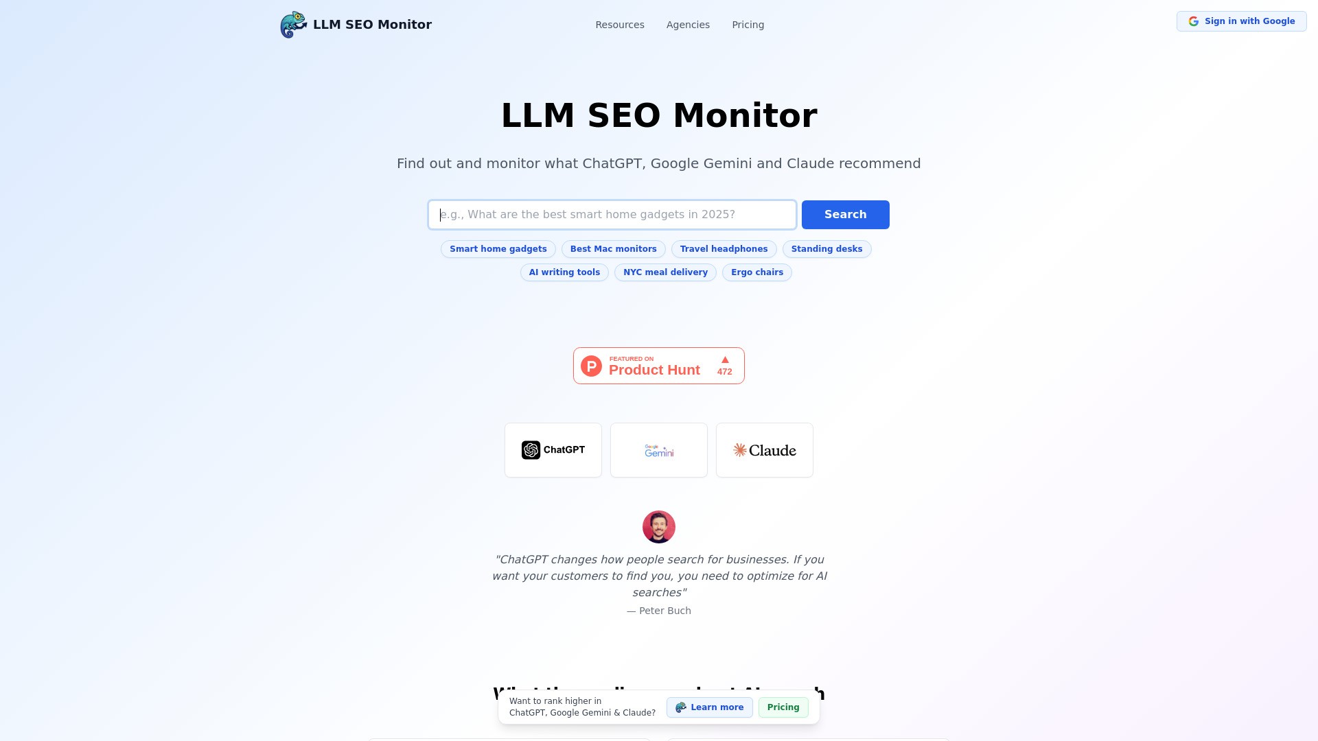 LLM SEO Monitor 截图