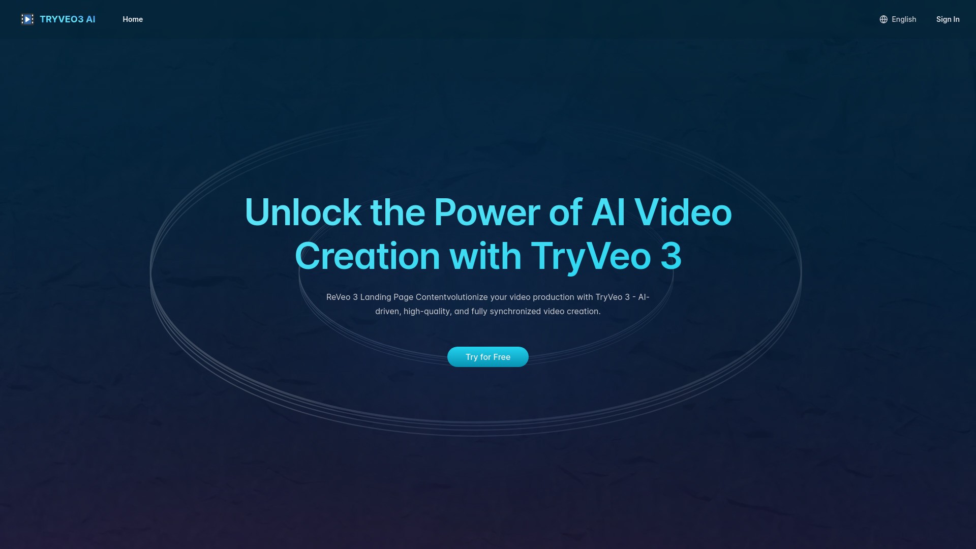 TryVeo3.ai: Free Access to Google Veo 3 for AI Video Generation 截图