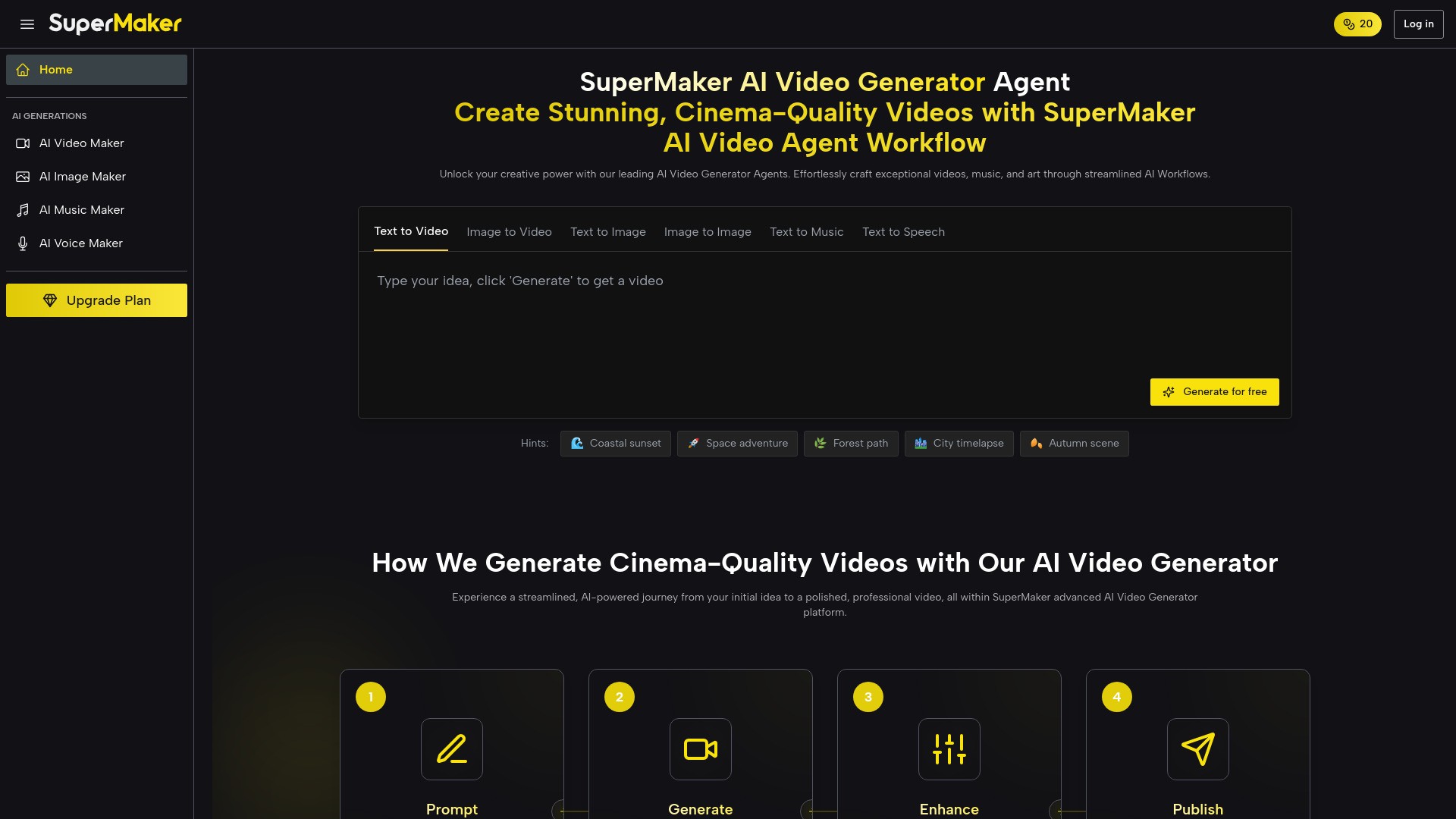 SuperMaker AI Video Generator 截图