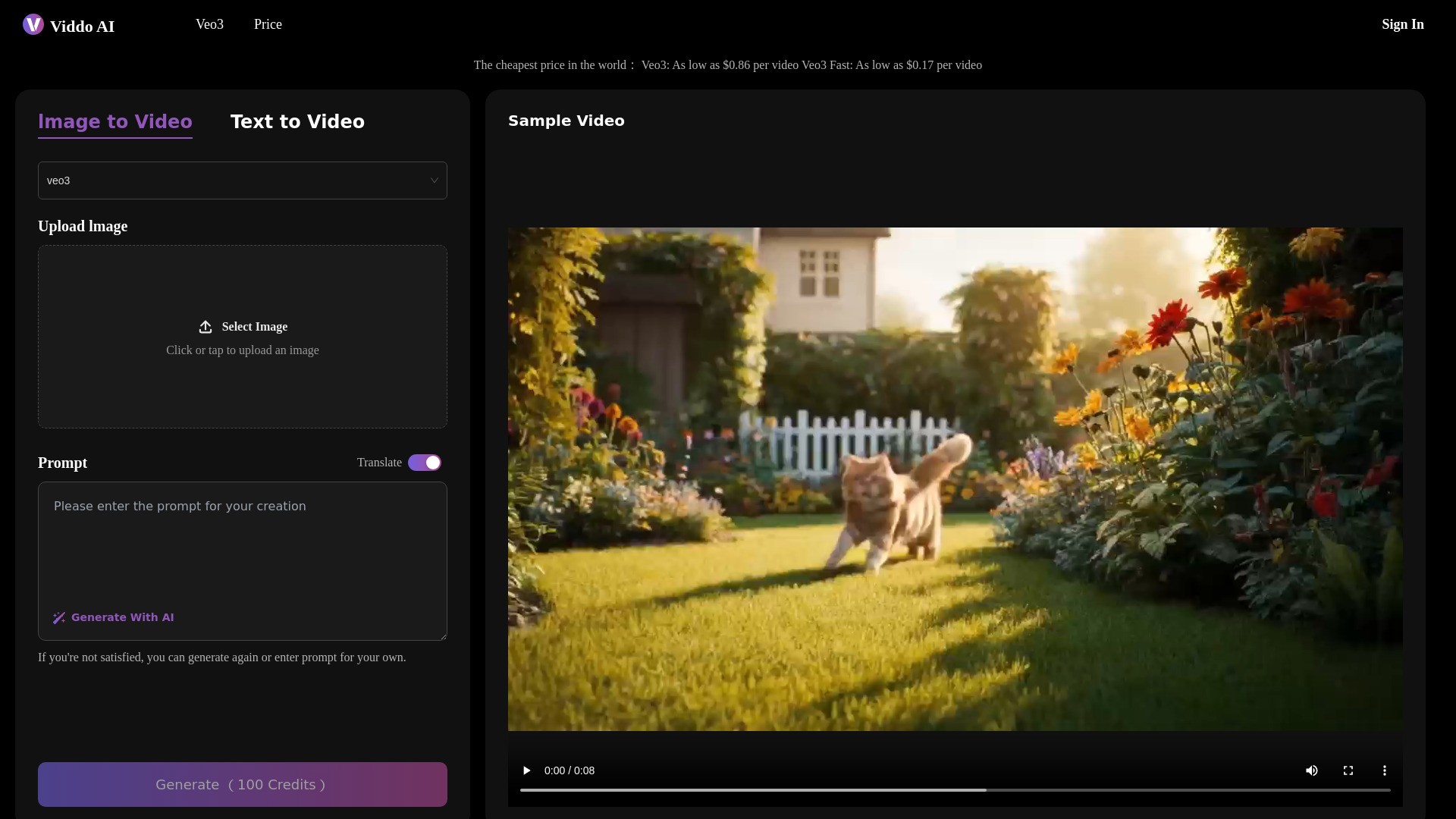 Viddo-Veo3 AI Video Generator 截图