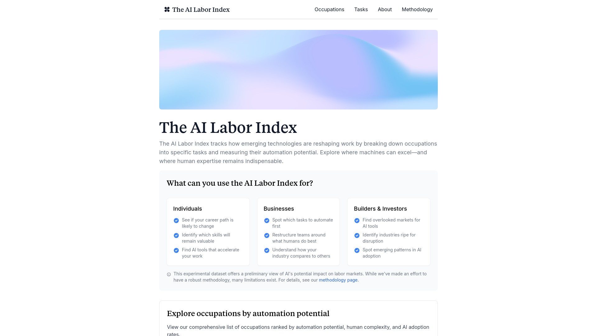 The AI Labor Index 截图