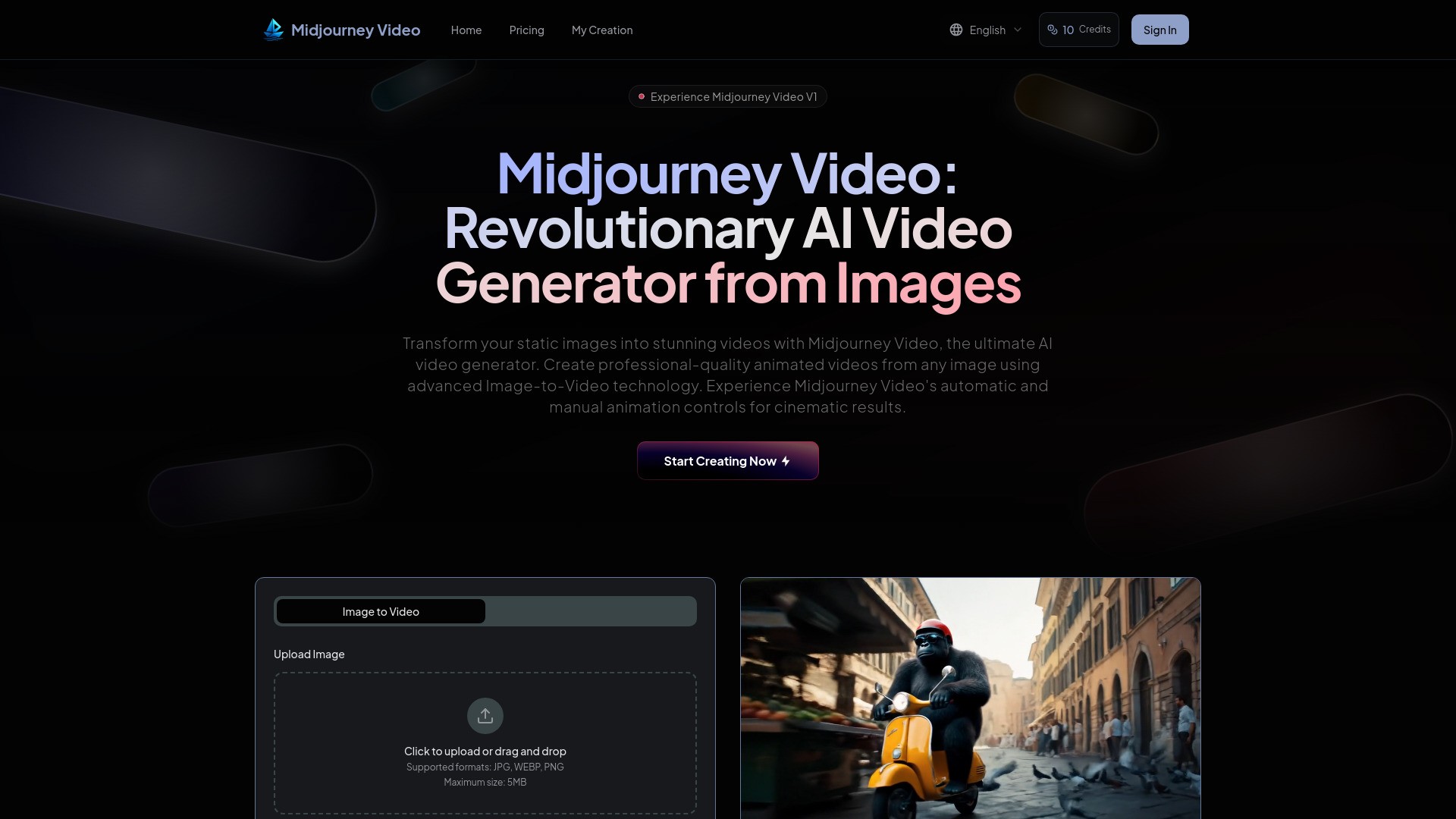 Midjourney Video 截图