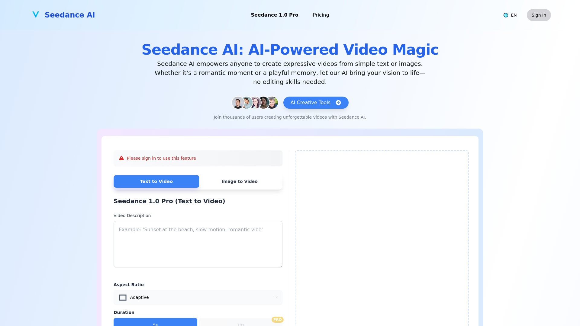 Seedance AI | seedanceai.app 截图
