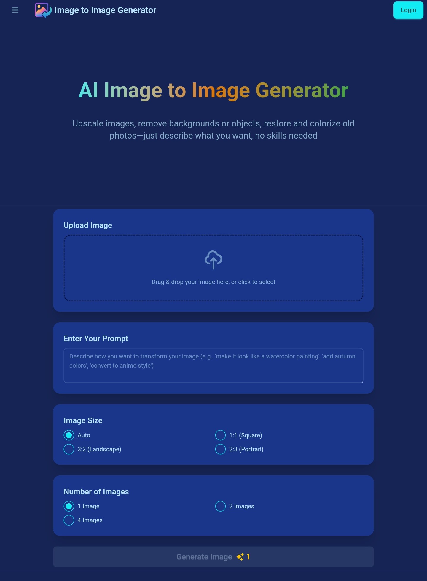AI Image to Image Generator 截图