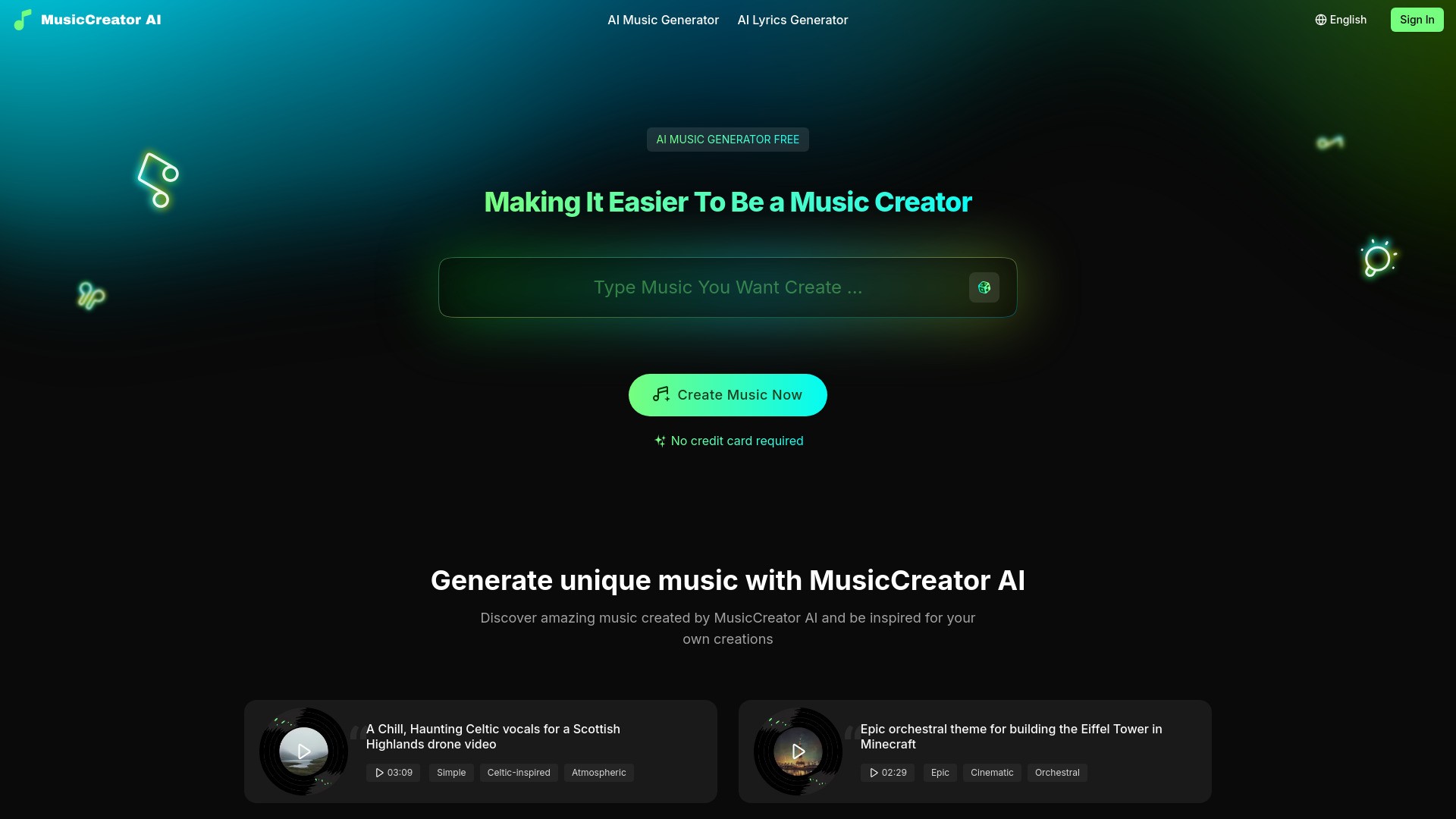 MusicCreator AI 截图